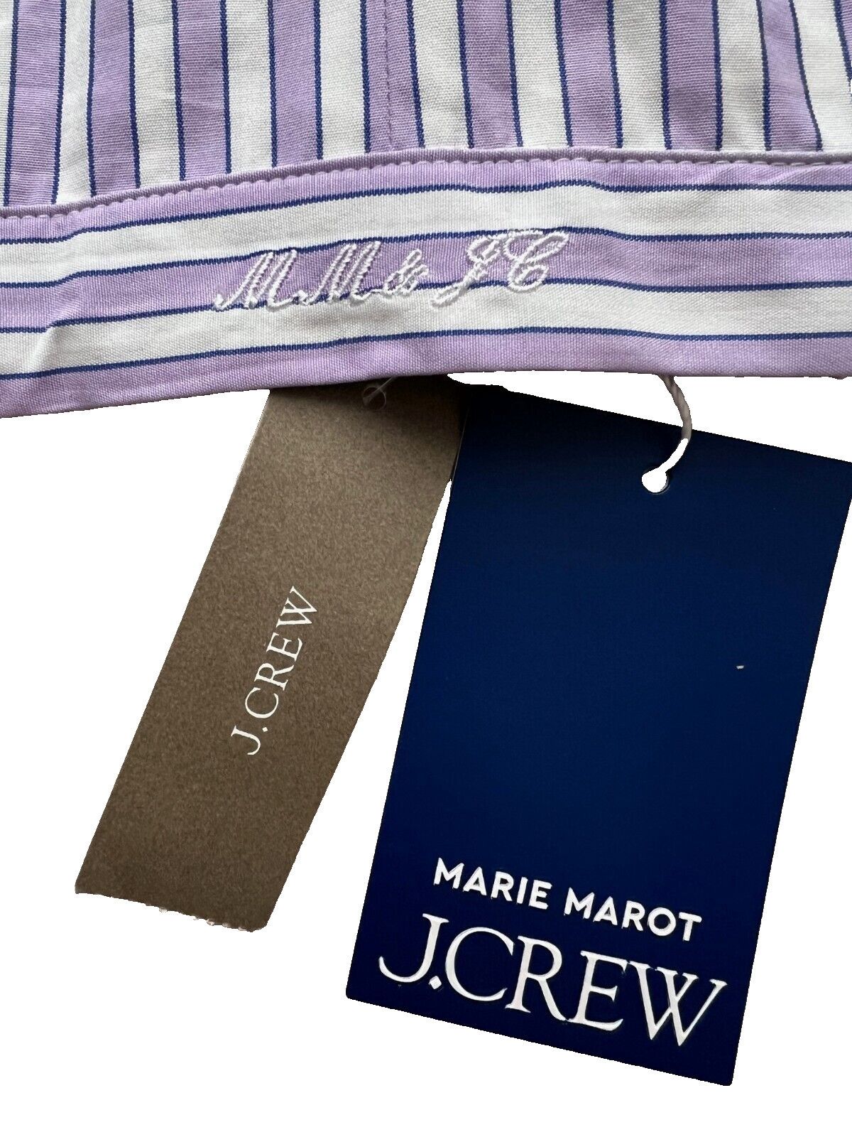 J.Crew Marie Marot X J.Crew Bralette Top Thomas Mason Poplin ( 10 ) Size L / US 10 / IT 46 - 2 Thumbnail