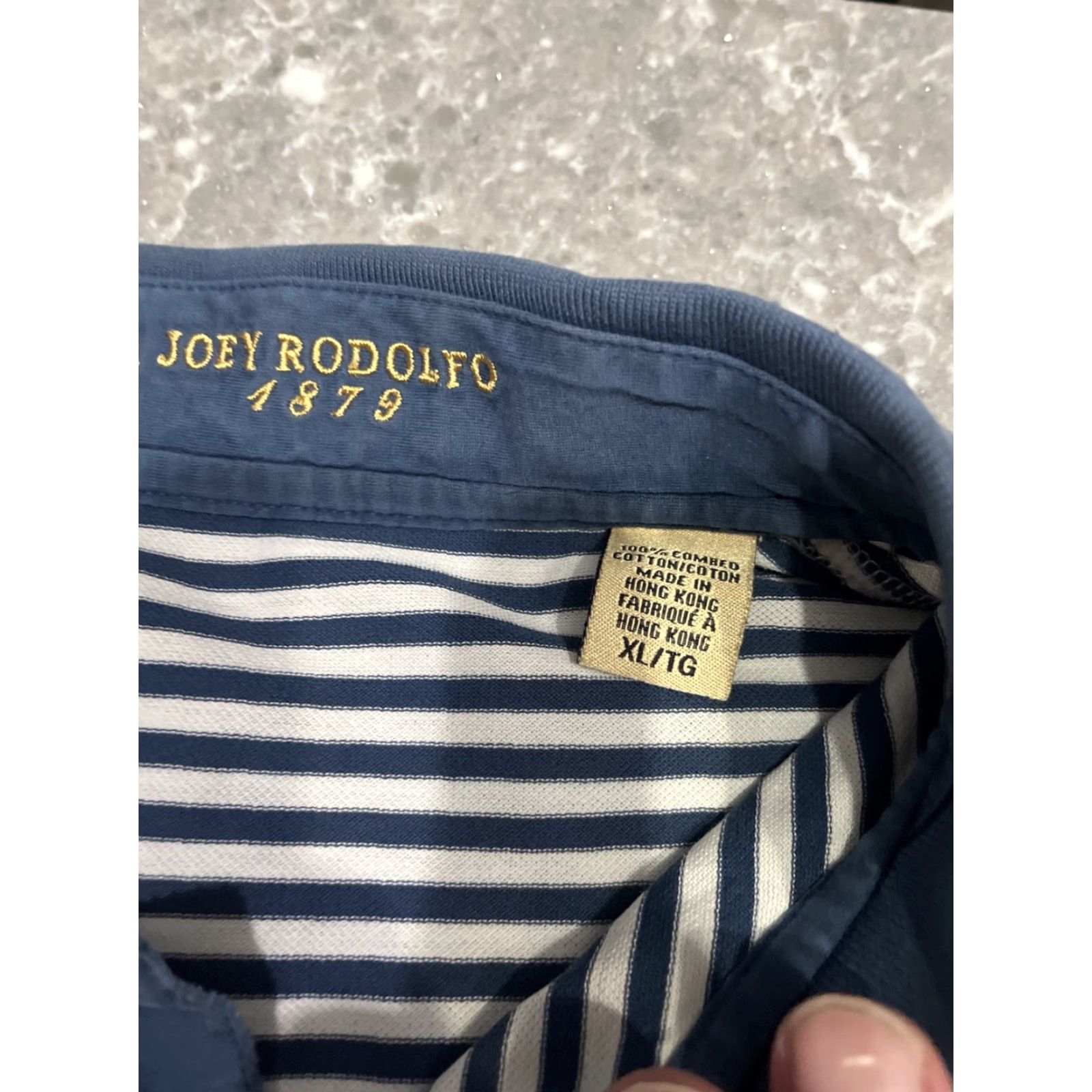 Vintage Joey Rodolfo Polo Shirt East Lake Golf Club Logo Blue XL Mens Short Sleeve Polo Shirt Size US XL / EU 56 / 4 - 4 Thumbnail