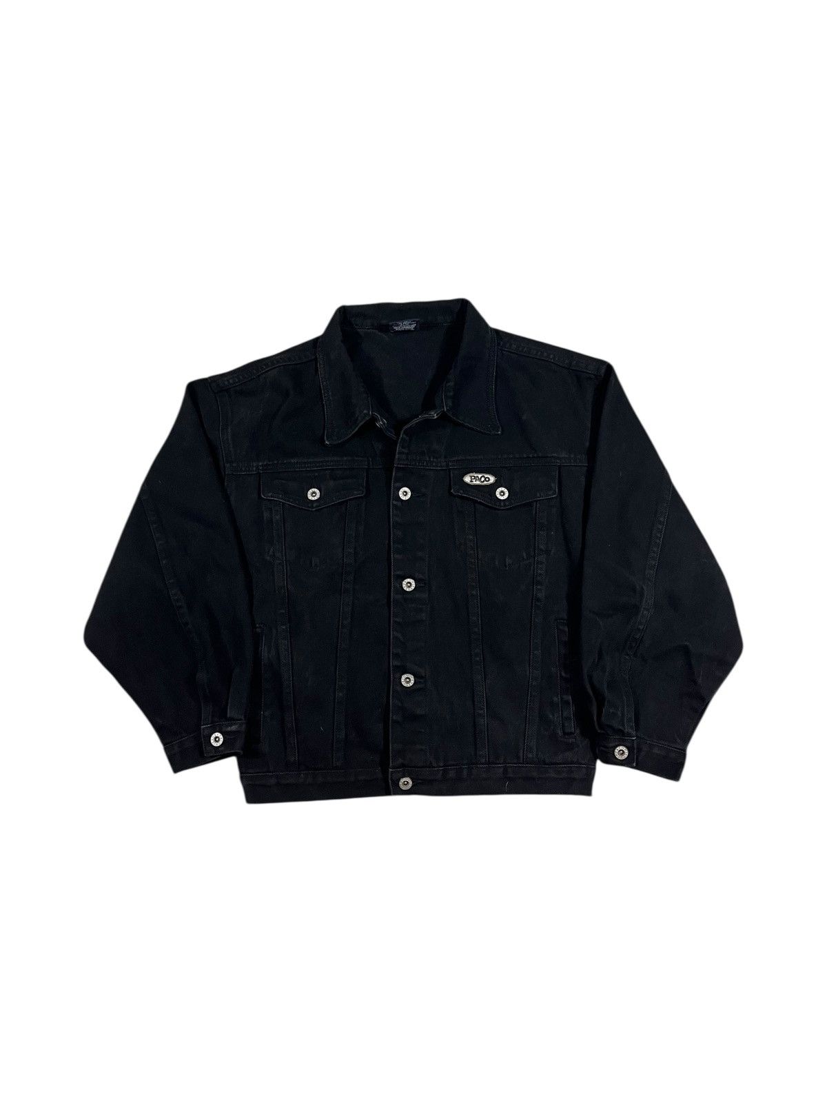 Vintage Vintage Paco Black Denim Jacket Size XL / US 12-14 / IT 48-50 - 1 Thumbnail