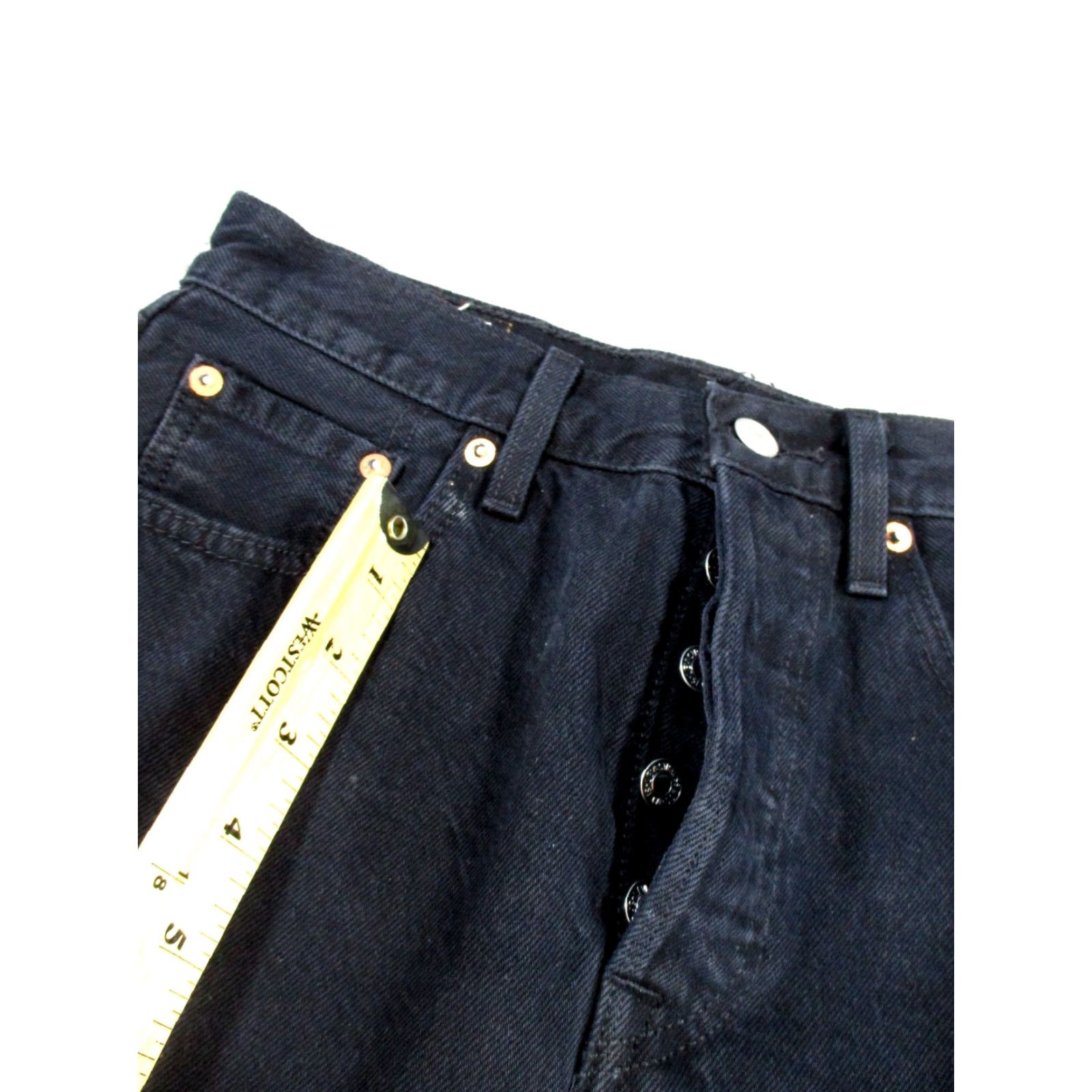 Levi's Levis Skirt Womens 26 Black Denim A Line Mini Frayed Hem Size 26" / US 2 / IT 38 - 2 Thumbnail