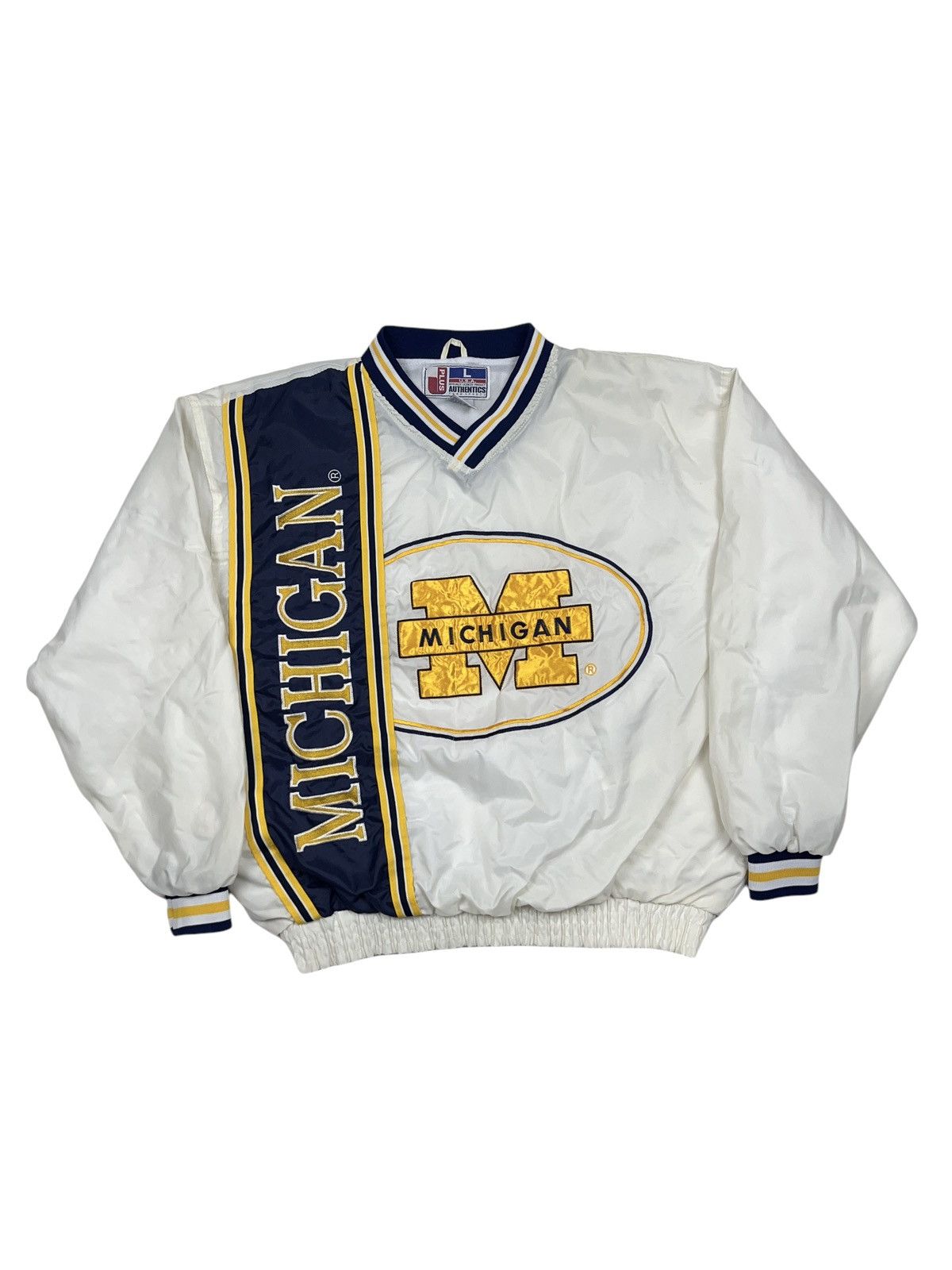NFL Vintage Michigan Wolverines Made in Korea J Plus Jacket Size US L / EU 52-54 / 3 - 1 Thumbnail