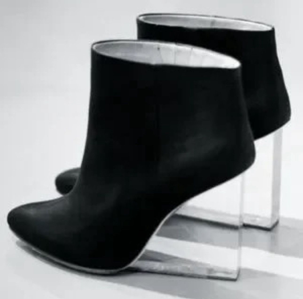 Maison margiela plexi glass wedge boots