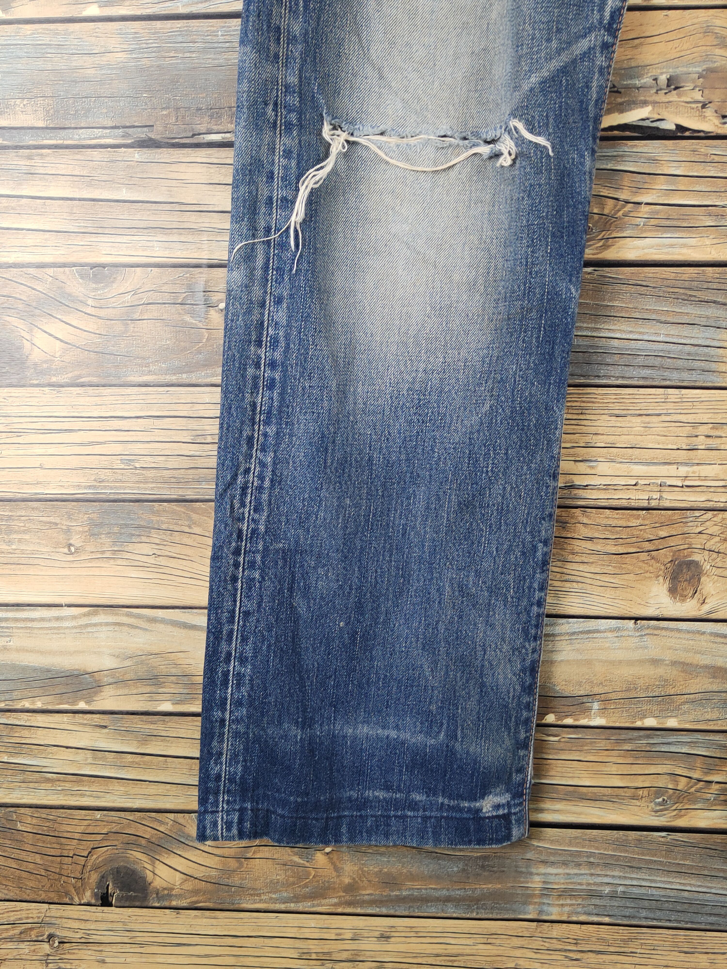 Edwin Edwin Blue Distressed Ripped denim Jeans #W1381 Size US 31 - 4 Thumbnail
