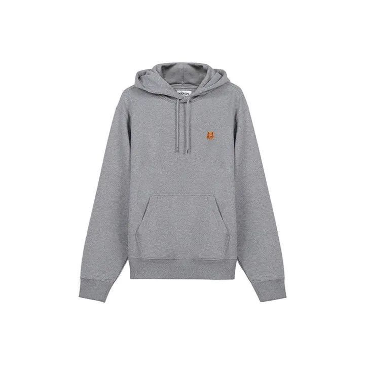 Kenzo KENZO SS21 Embroidered Hoodie in Dove Gray -2507 Size US XS / EU 42 / 0 - 1 Thumbnail