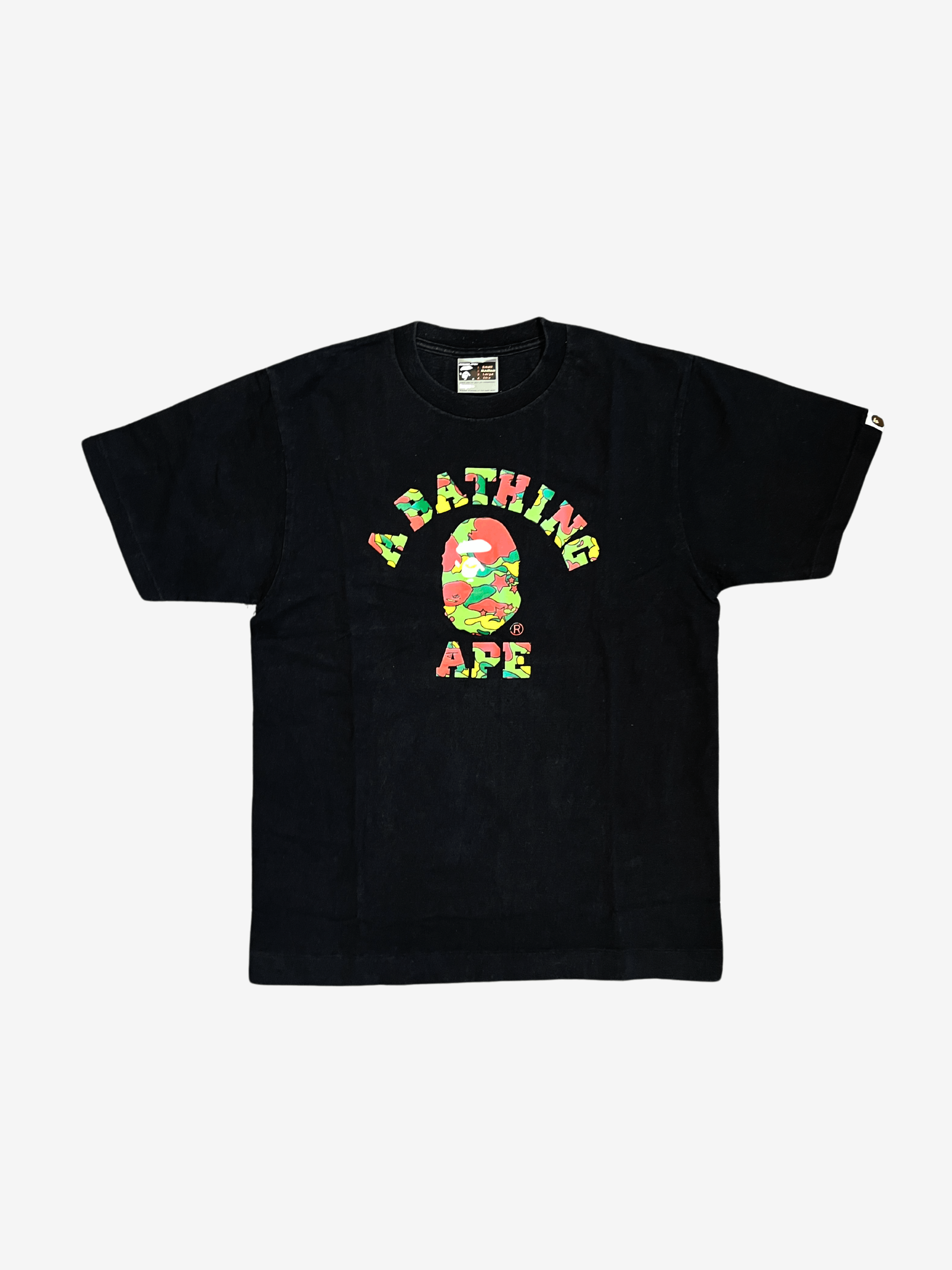 Bape A Bathing Ape Black Psyche Camo College Logo T-Shirt Size US M / EU 48-50 / 2 - 1 Thumbnail