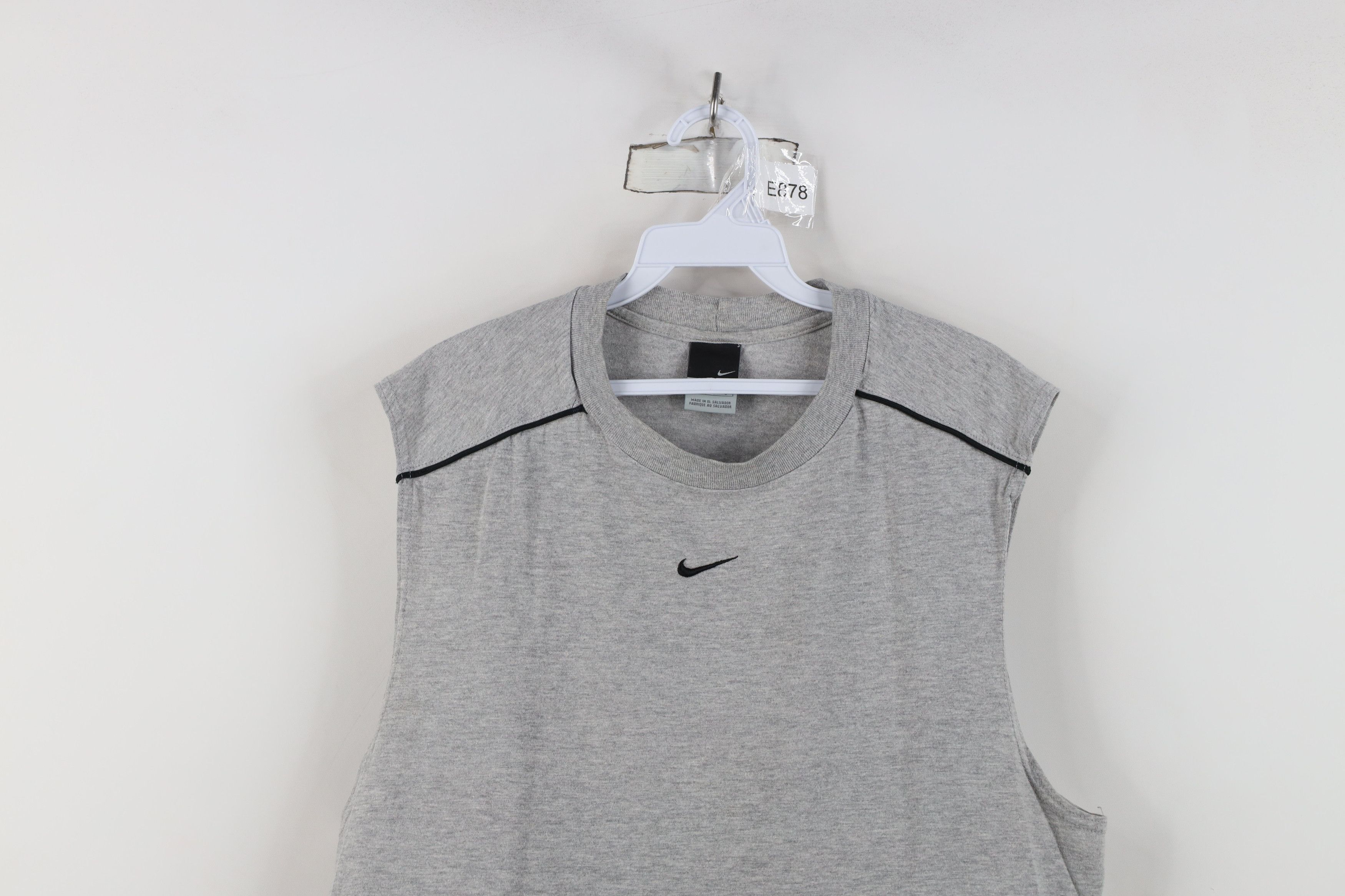 Nike Vintage 90s Y2K Nike Scott Center Swoosh Muscle T-Shirt Gray Size US L / EU 52-54 / 3 - 2 Thumbnail