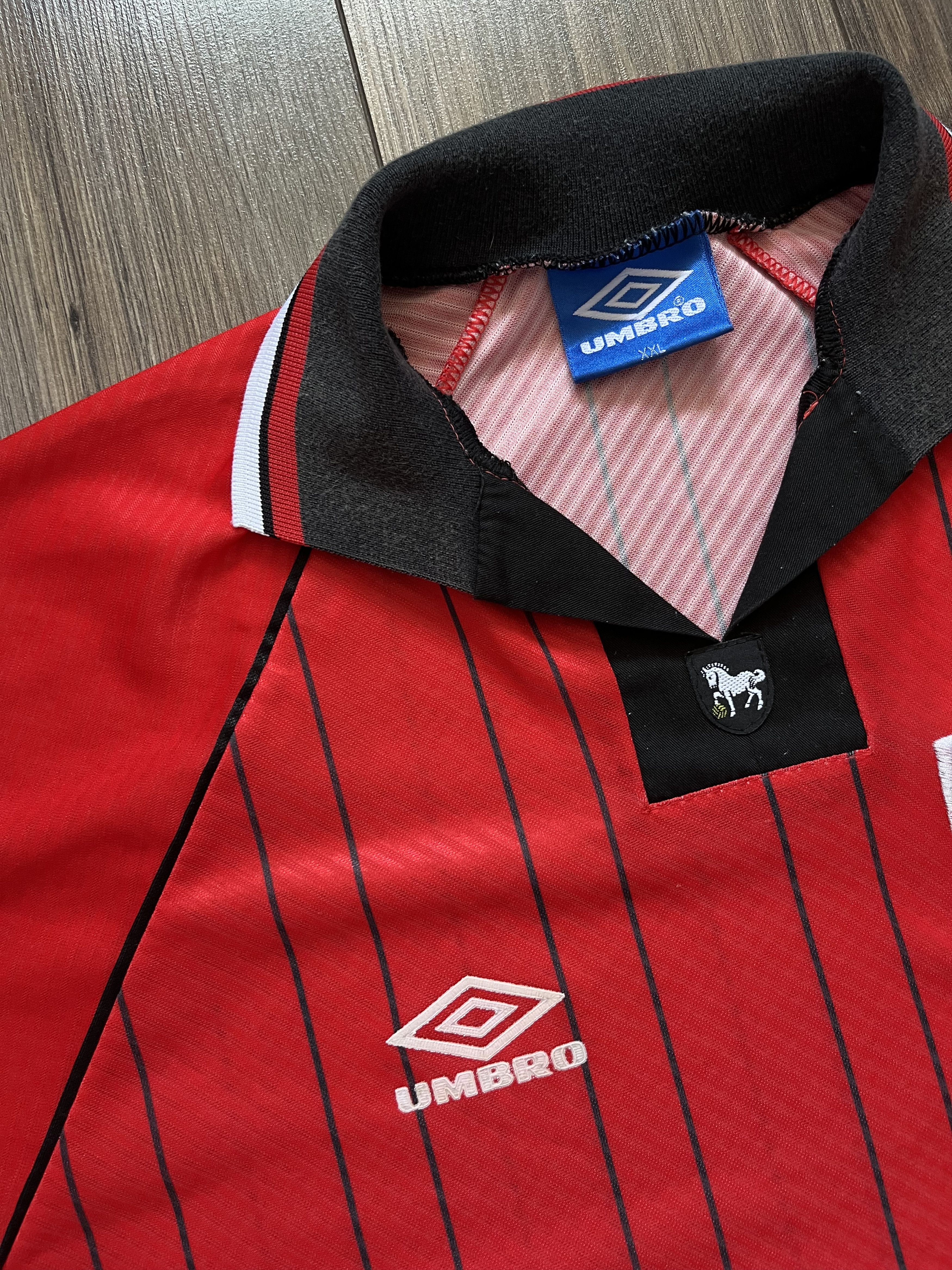 Umbro Ipswich Town Soccer Jersey Umbro Football Shirt RARE 1993/95 Size US XXL / EU 58 / 5 - 6 Thumbnail