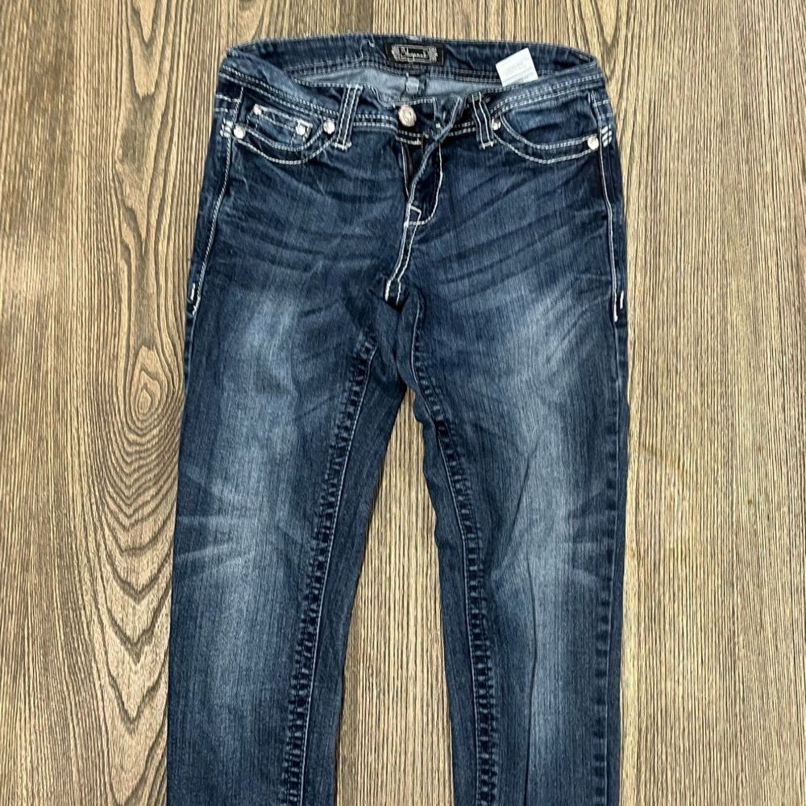 Other Shyanne Shy Skinny Jeans Whisker Embroidered Detail Denim Size 26" / US 2 / IT 38 - 2 Thumbnail