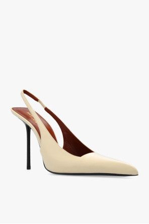 Saint Laurent Paris o1bcso1str1124 Kiss Slingback Pumps in Cream Size US 5 / IT 35 - 2 Thumbnail