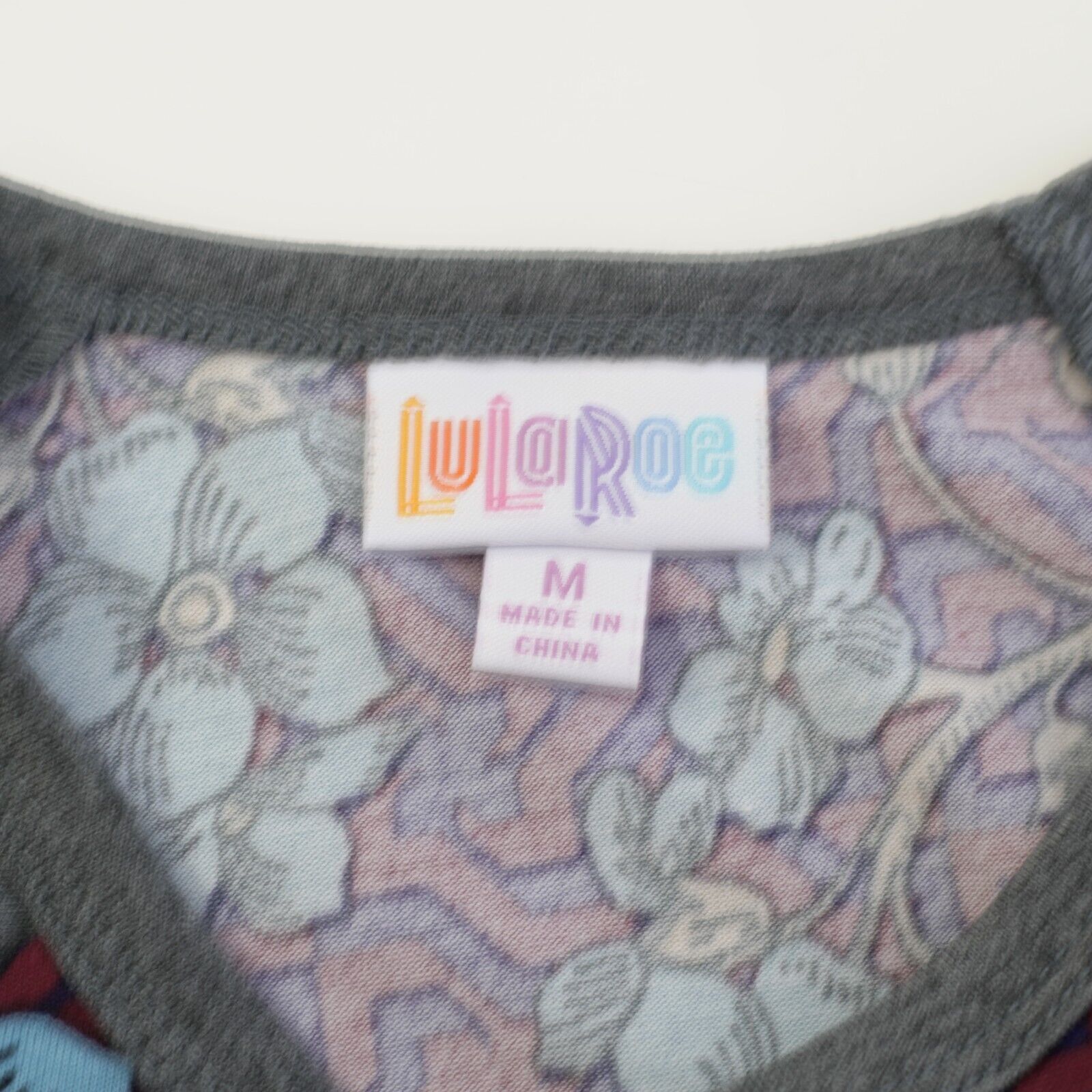 Designer NEW LulaRoe Randy Medium Purple Blue Gray Floral 3/4 Sleeve Size M / US 6-8 / IT 42-44 - 8 Thumbnail
