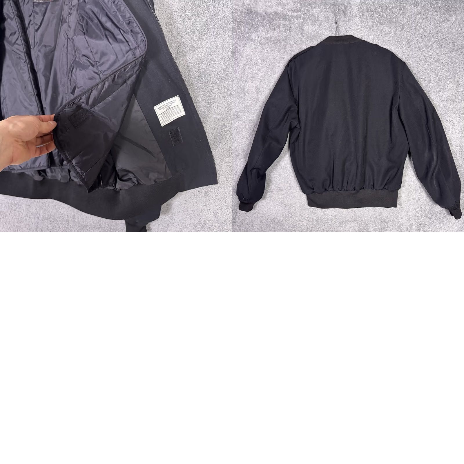 CO Neptune Garment Co Jacket Mens 44 Removeable Thinsulate Insulation Coat Bomber Jacket Black Twill Full Zip Lined Pockets Workwear Mens 44 Regular NGC Size US S / EU 44-46 / 1 - 8 Thumbnail