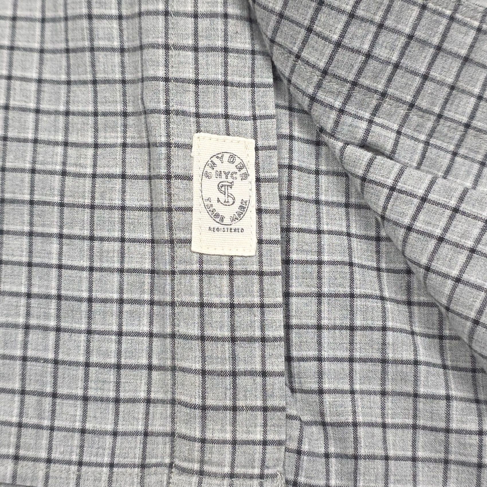 Todd Snyder Todd Snyder Shirt Mens Medium Gray Check Cotton Long Sleeve Oxford Collar Button-Up Shirt Size US M / EU 48-50 / 2 - 6 Thumbnail