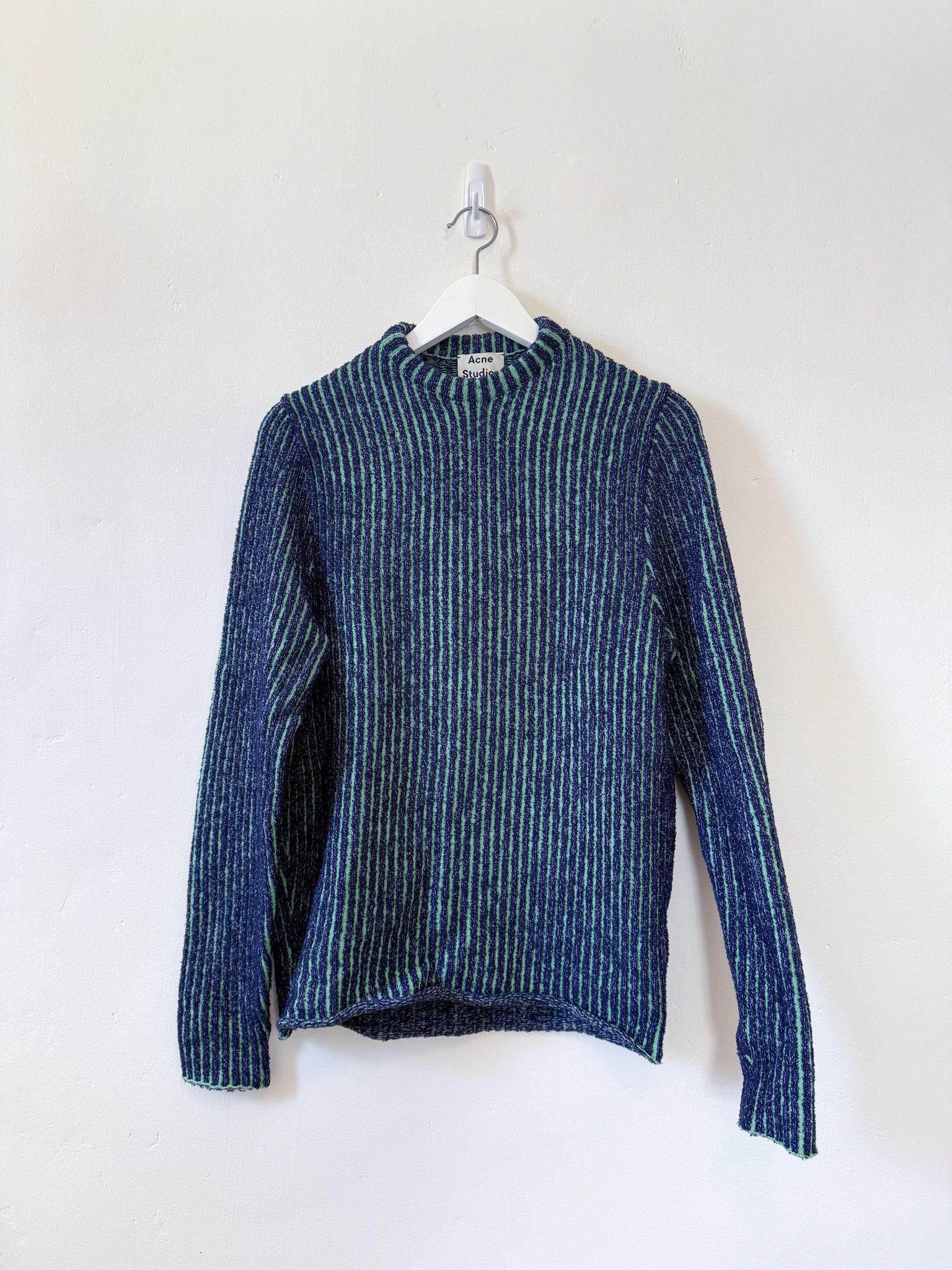 Acne Studios Stripe High Neck Sweater Green/multi Size US M / EU 48-50 / 2 - 2 Thumbnail