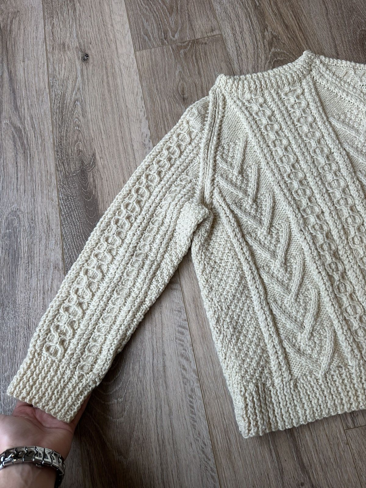Vintage Vintage Ireland Wool Cable Knit Sweater Size XS / US 0-2 / IT 36-38 - 3 Thumbnail