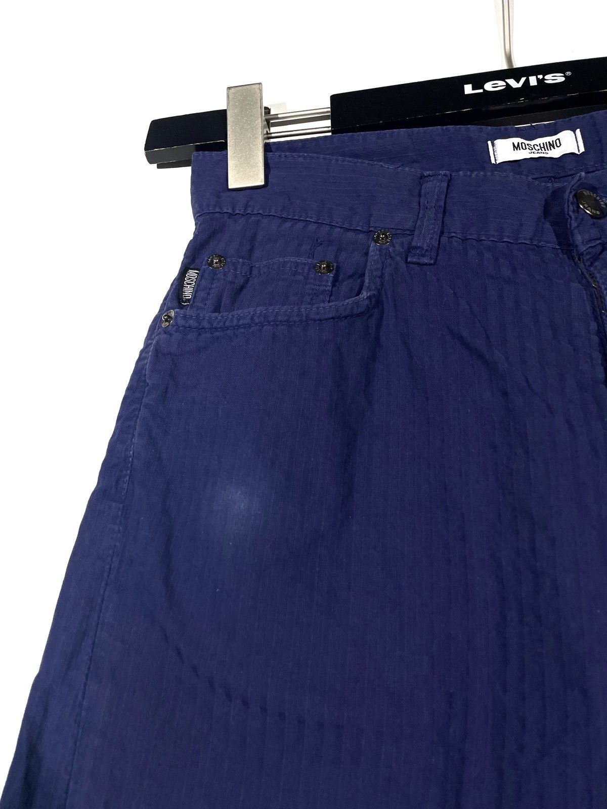 Moschino Moschino Blue Straight Zip Jeans Size 30 Cotton Stripe Print Size US 30 / EU 46 - 3 Thumbnail