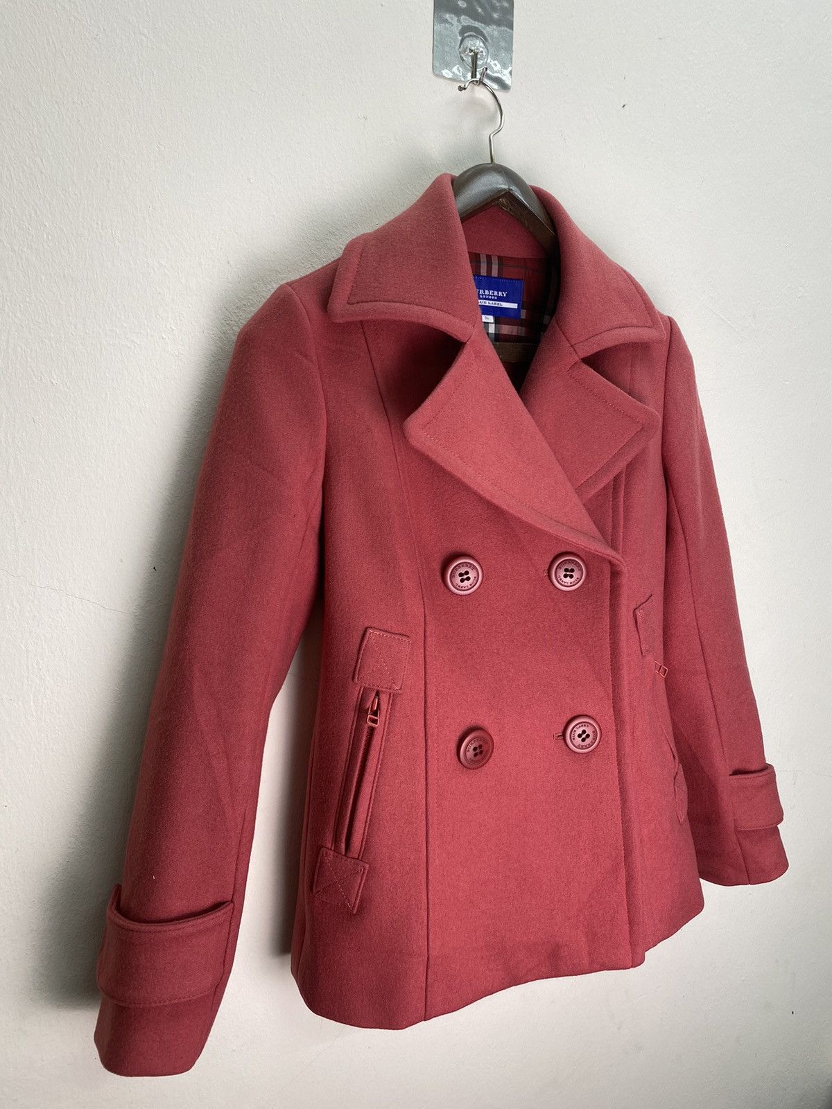 Burberry Burberry London Blue Label wool pea coat nice jacket Size S / US 4 / IT 40 - 4 Thumbnail