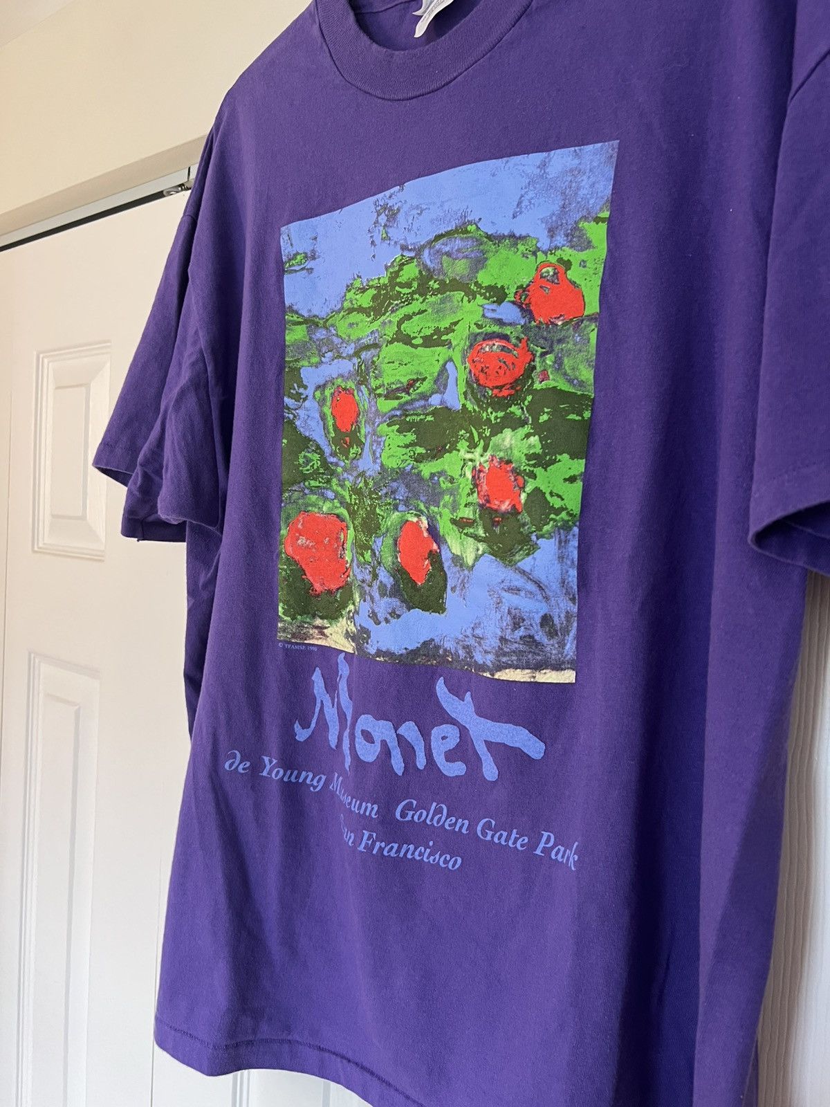 Vintage 1995 de Young Museum Monet Hanes Beefy Tee Size US XL / EU 56 / 4 - 2 Thumbnail