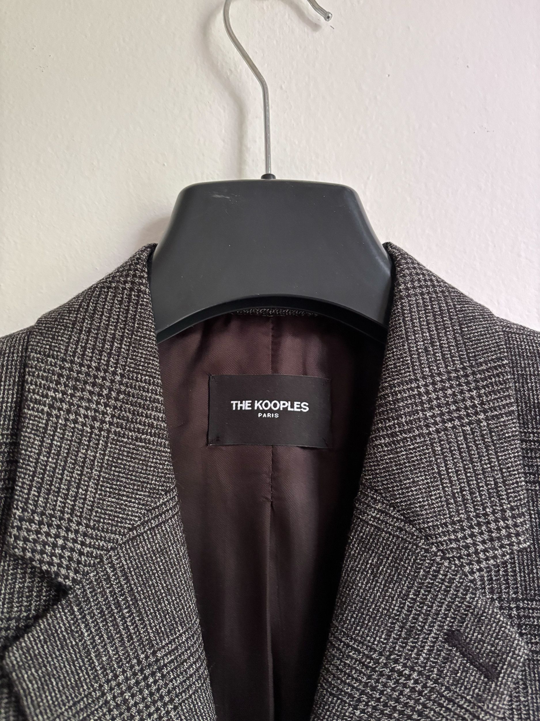 The Kooples The Kooples Prince of Wales grey wool suit EU44 Size 34R - 3 Thumbnail