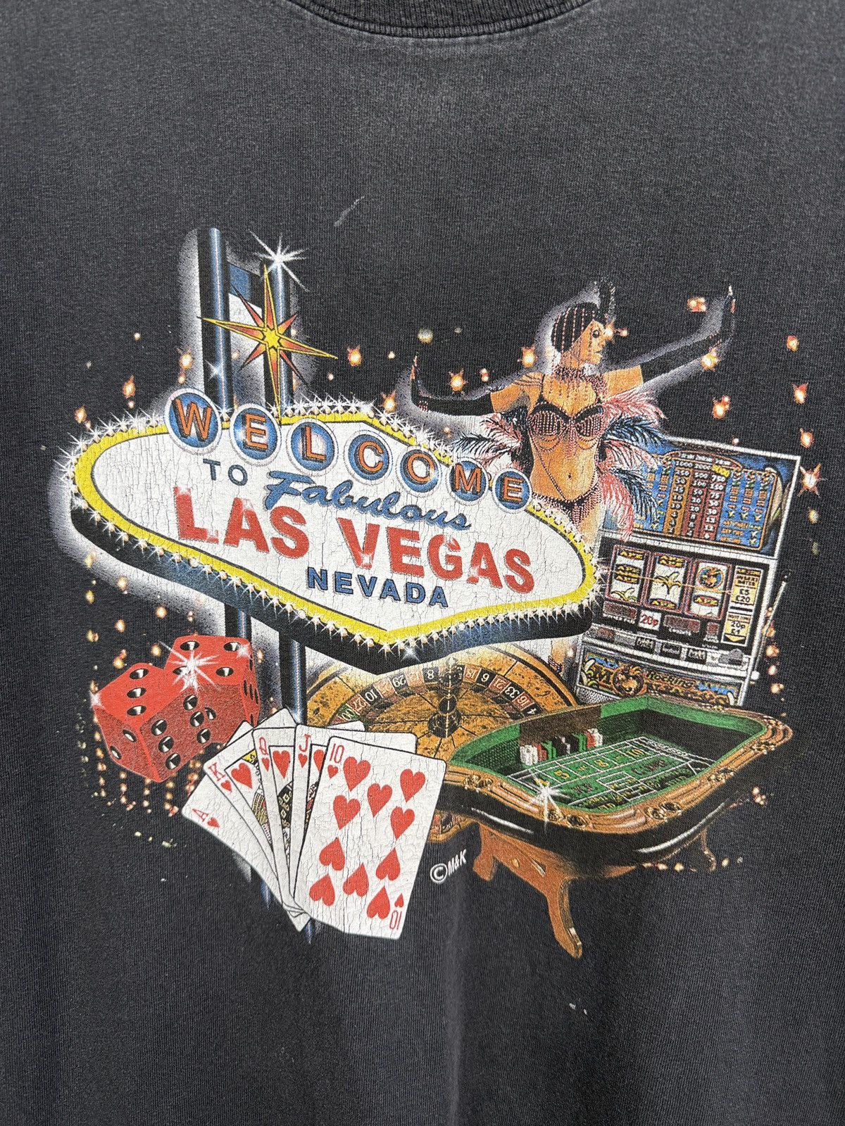 Gildan 🃏🎲🎰 Vintage Las Vegas Nevada Dice Cubes Border Cards T-Shirt Size US M / EU 48-50 / 2 - 4 Thumbnail