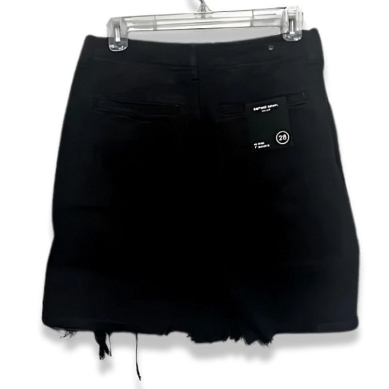 Earnest Sewn Earnest Denim Shorts Jorts High Rise Black Women's 28 NWT Size 28" / US 6 / IT 42 - 5 Thumbnail