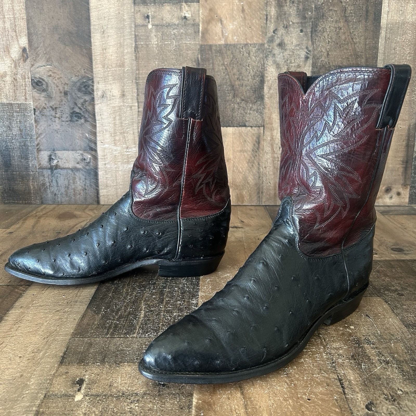 Justin Justin 3012 Full Quill Ostrich Cowboy Boots Mens 10 D Size US 10 / EU 43 - 10 Thumbnail