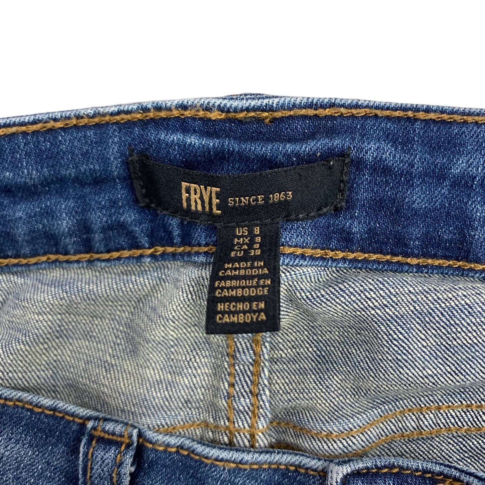 Frye FRYE Jeans Cropped Ankle Raw Hem SZ 8 Size 30" / US 8 / IT 44 - 3 Thumbnail
