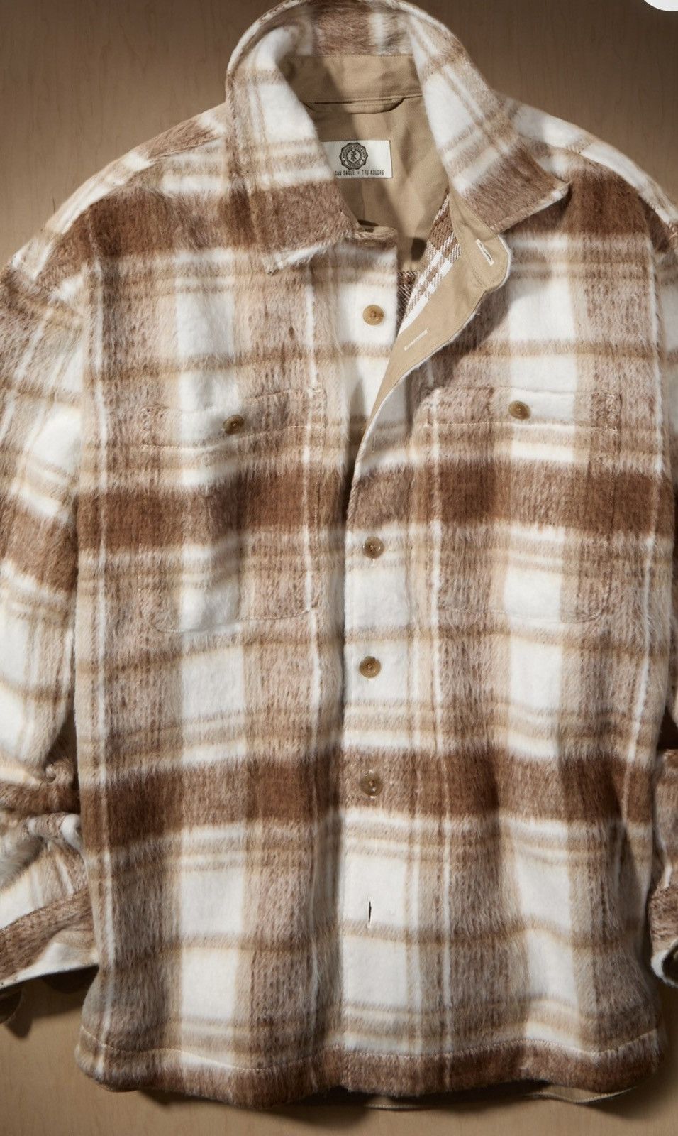 American Eagle Outfitters AE x Tru Kolors Heavyweight Brushed Plaid Overshirt Size US XL / EU 56 / 4 - 3 Thumbnail