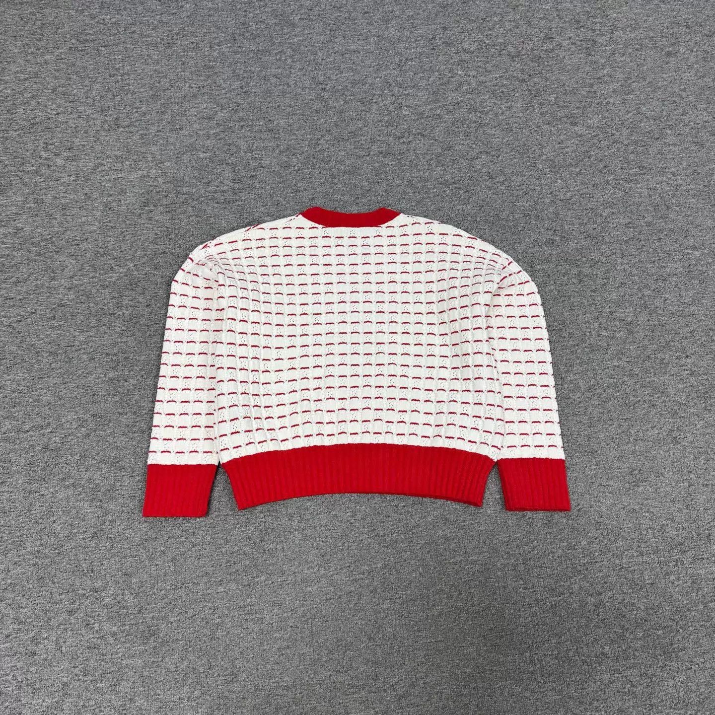 Chanel Chanel Red & White Double C Embroidered Cropped Knit Top Size XS / US 0-2 / IT 36-38 - 2 Thumbnail