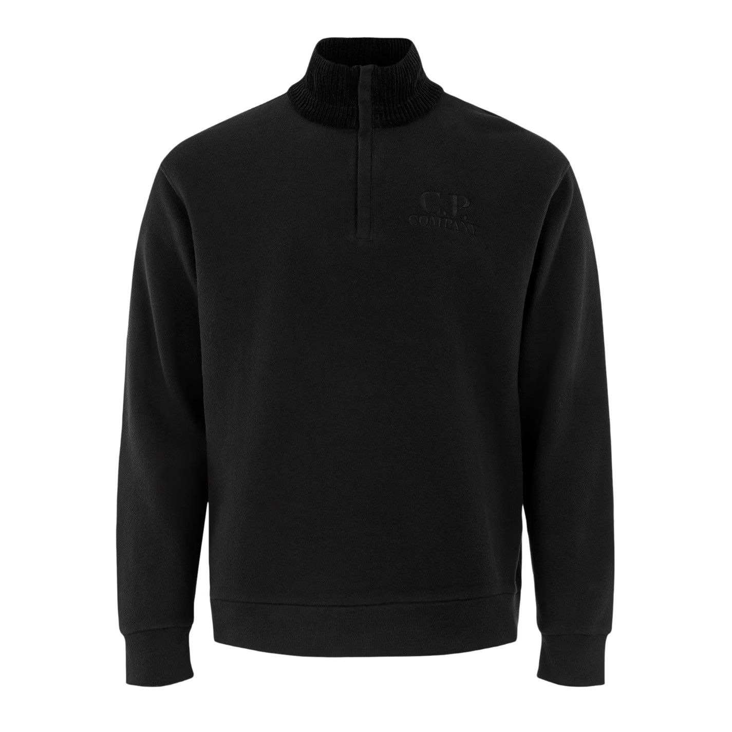 C.P. Company o1g2r1mq0426 Polo Collar Sweatshirt in Black Size US L / EU 52-54 / 3 - 1 Thumbnail