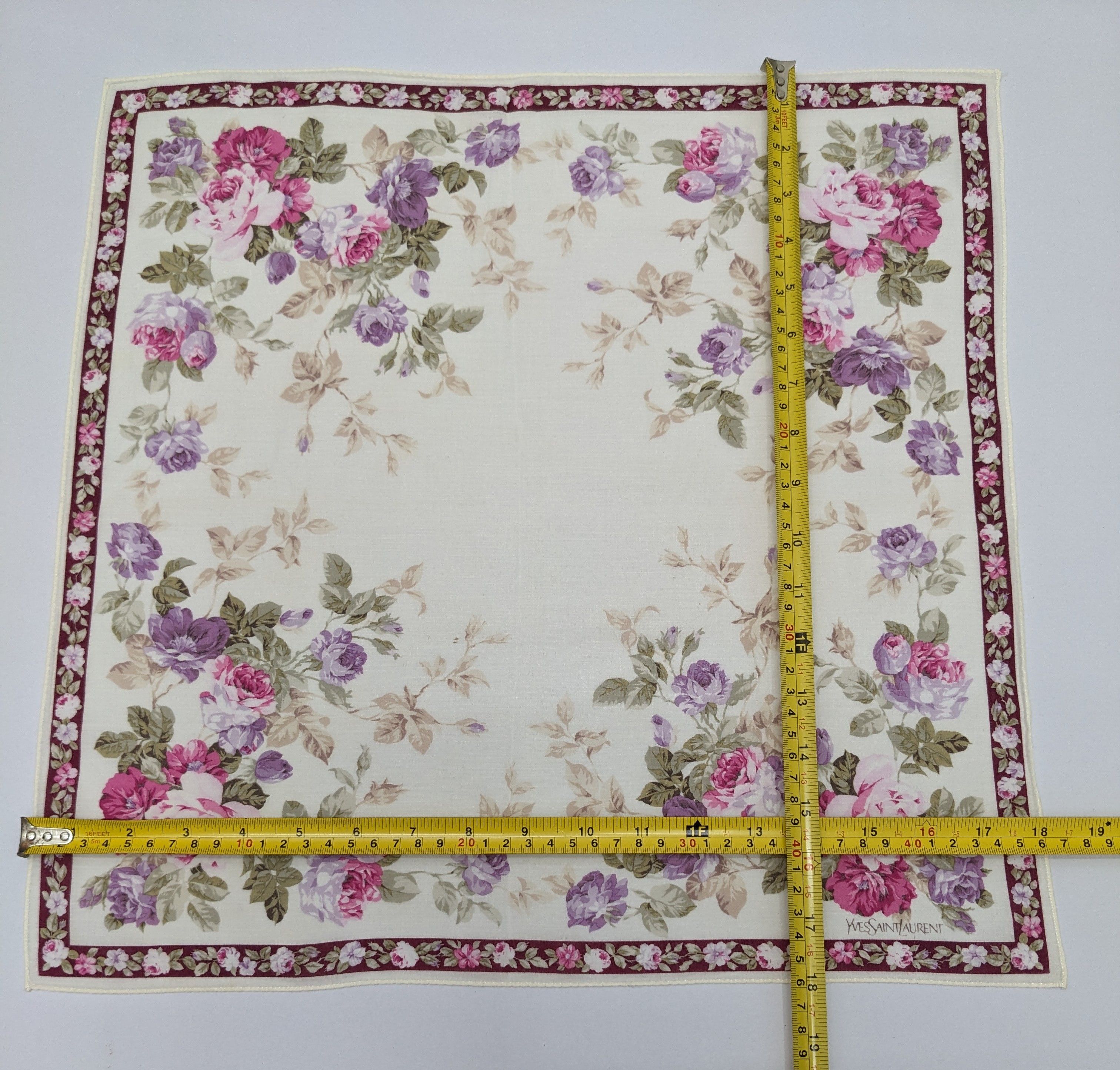 Yves Saint Laurent Yves Saint Laurent Floral Silk Handkerchief Size ONE SIZE - 4 Thumbnail