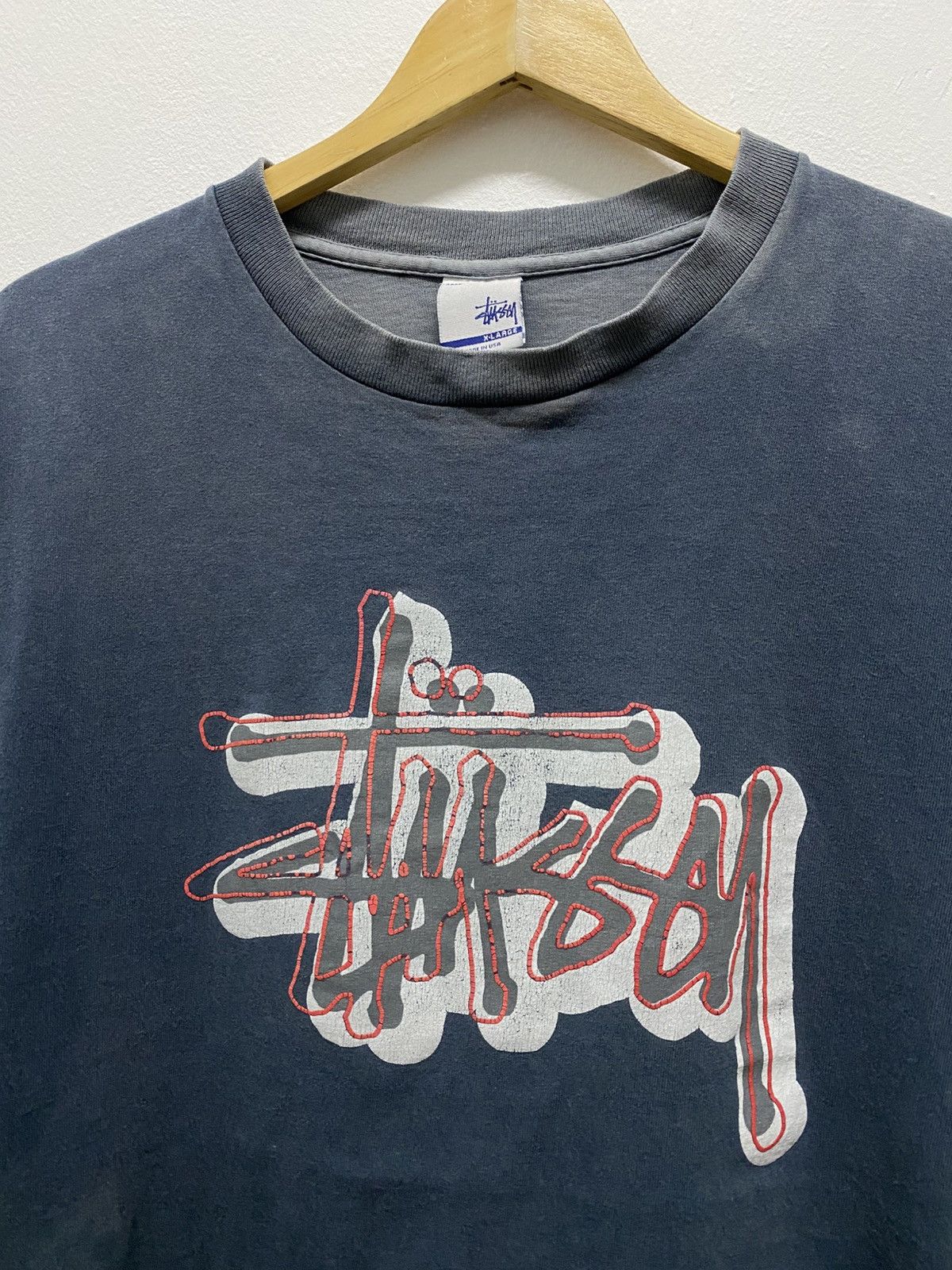 Stussy Rare🔥Vintage Faded STUSSY Big Logo Size US XL / EU 56 / 4 - 3 Thumbnail