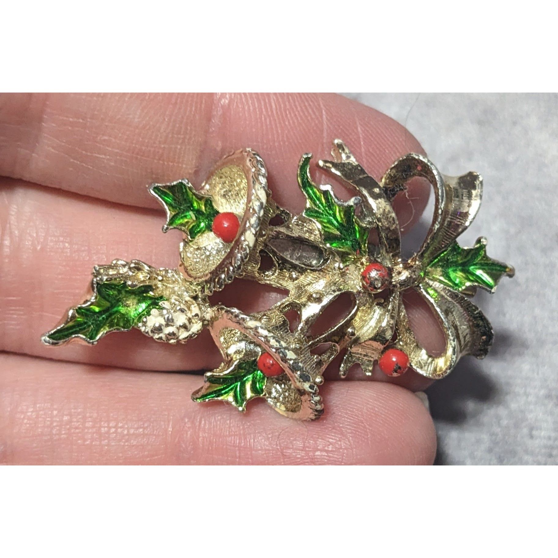 Other Gerry's Vintage Holiday Bell And Holly Brooch Size ONE SIZE - 5 Thumbnail