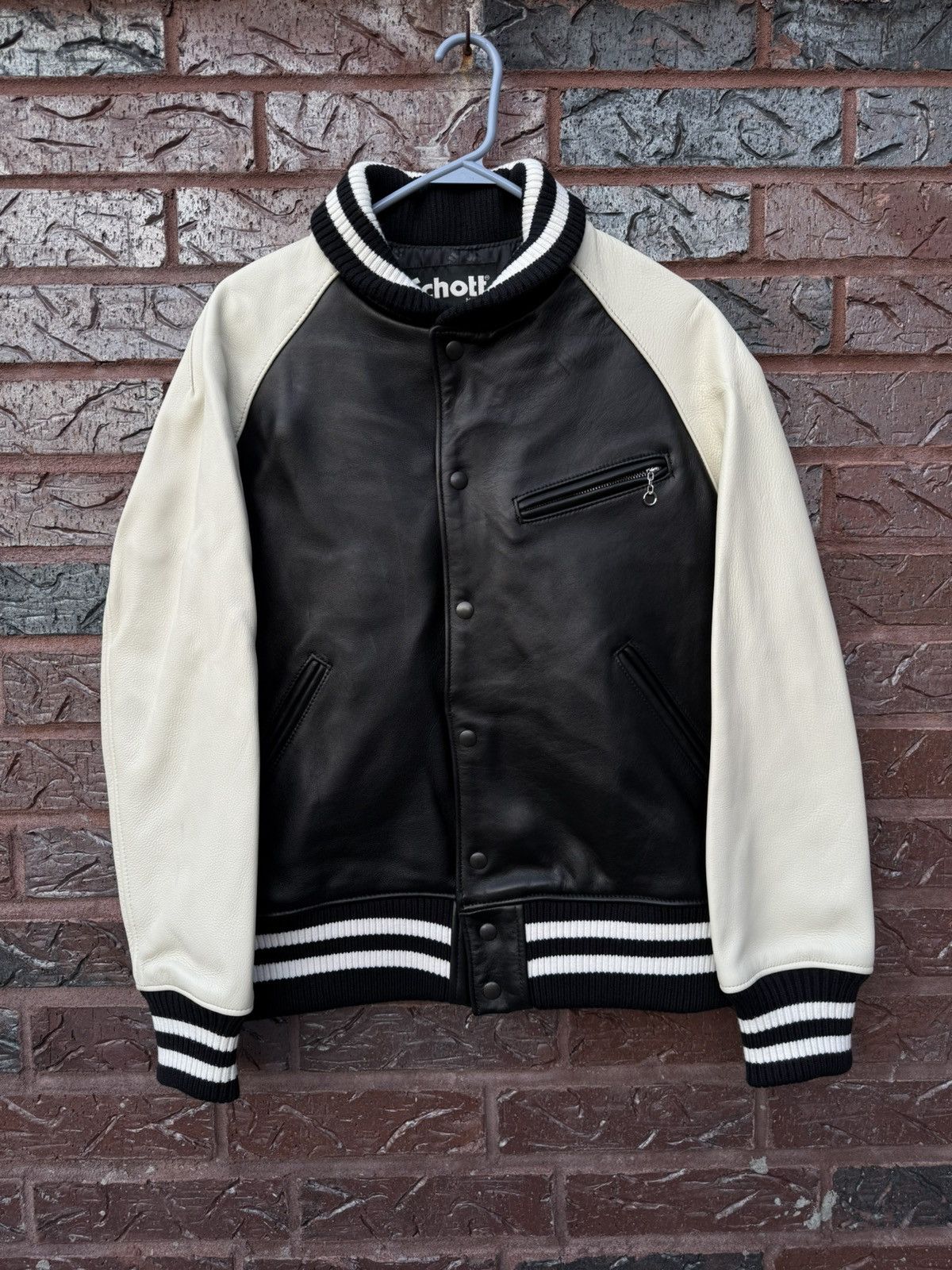 Junya Watanabe Junya Watanabe eYe Schott Leather Stadium Jacket Size US L / EU 52-54 / 3 - 1 Thumbnail