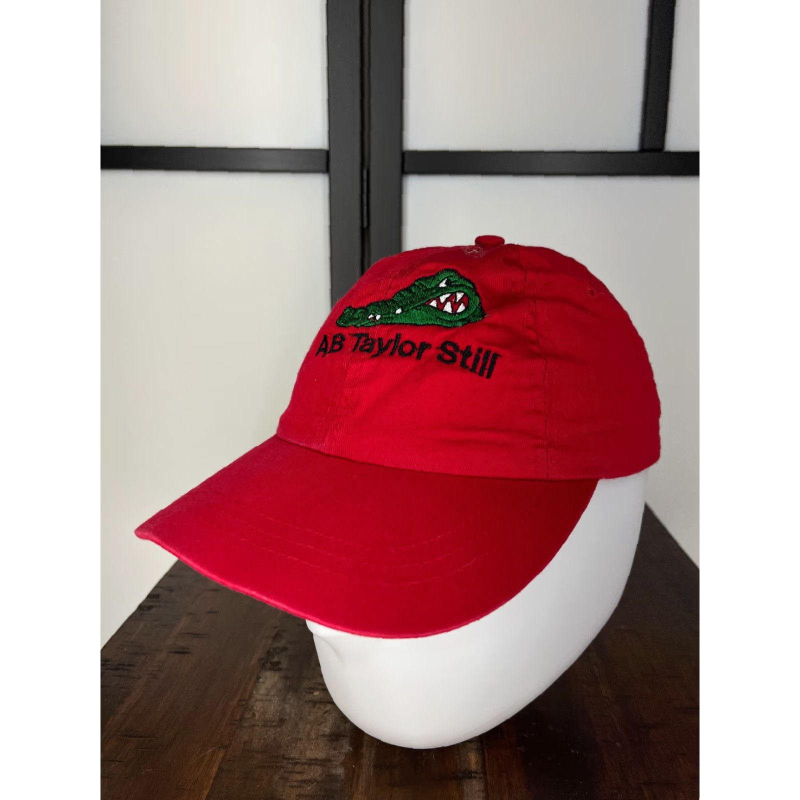 Vintage AB Taylor Still Hat Strap Back Adult One Size Red Alligator Head 100% Cotton Size ONE SIZE - 4 Thumbnail