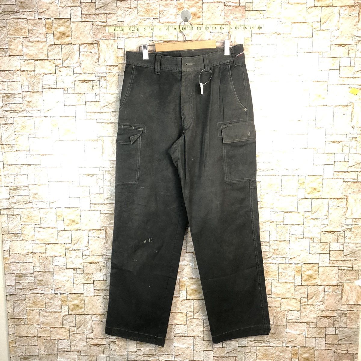 Japanese Brand Burtle Black Cargo Multipocket Pants #A599 Size US 32 / EU 48 - 1 Thumbnail