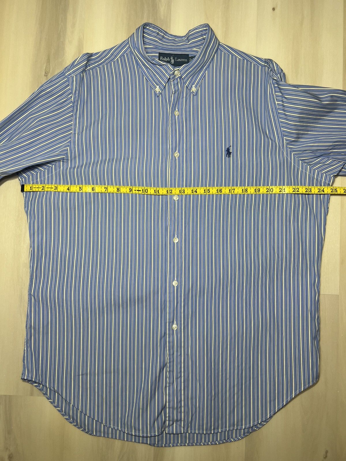 Polo Ralph Lauren Polo Ralph Lauren Shirt Mens 16.5 34/35 Blue Yellow Striped Size US L / EU 52-54 / 3 - 6 Thumbnail