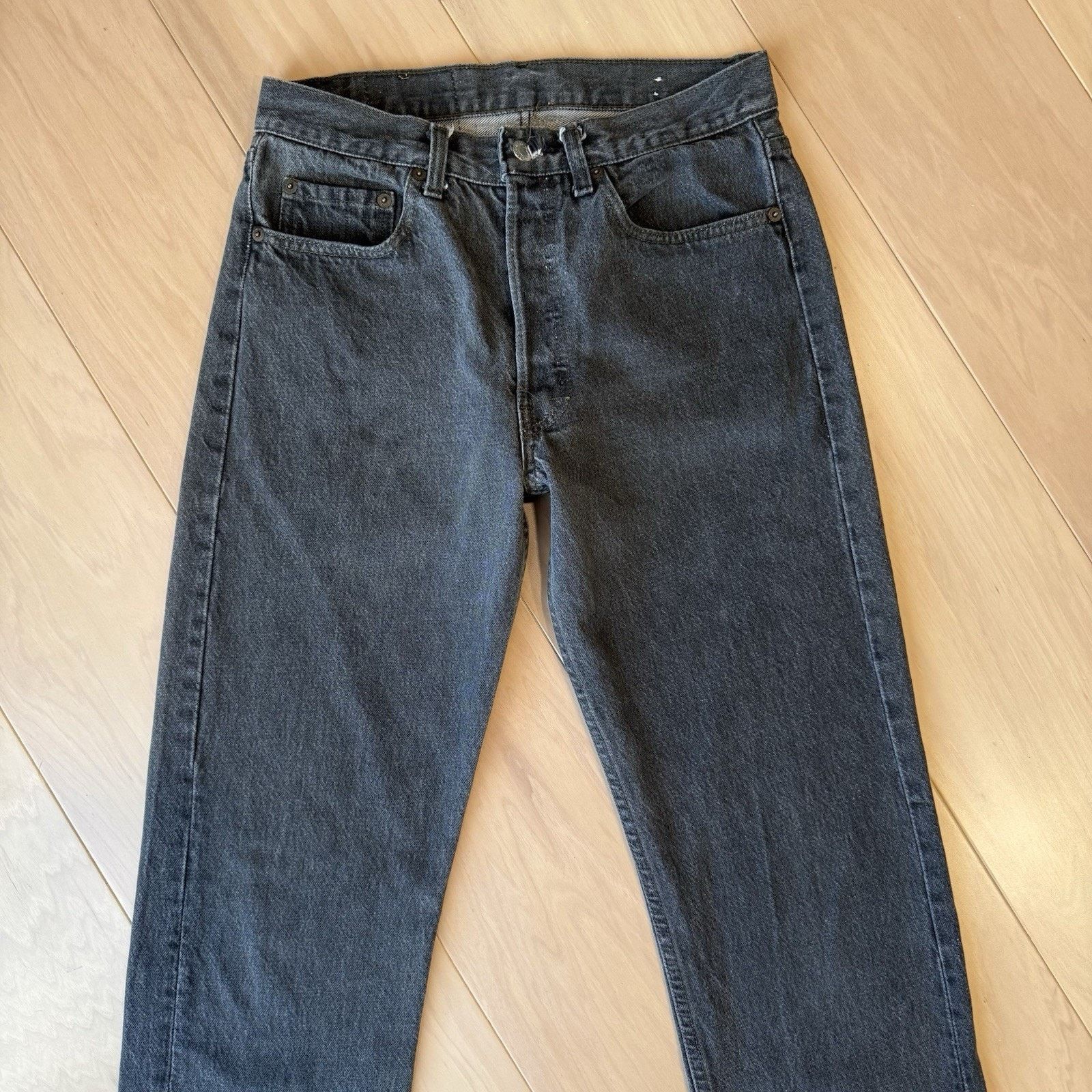 Levi's × Vintage Vintage Levis 501 Jeans 29 Black 80s Made in USA Workwear Size US 29 - 3 Thumbnail