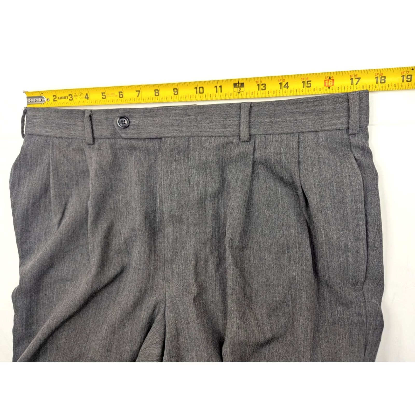 Brooks Brothers VINTAGE Brooks Brothers Dress Pants 35x29 Wool Gray Pleated Men Regular Straight Pants Size US 35 - 6 Thumbnail