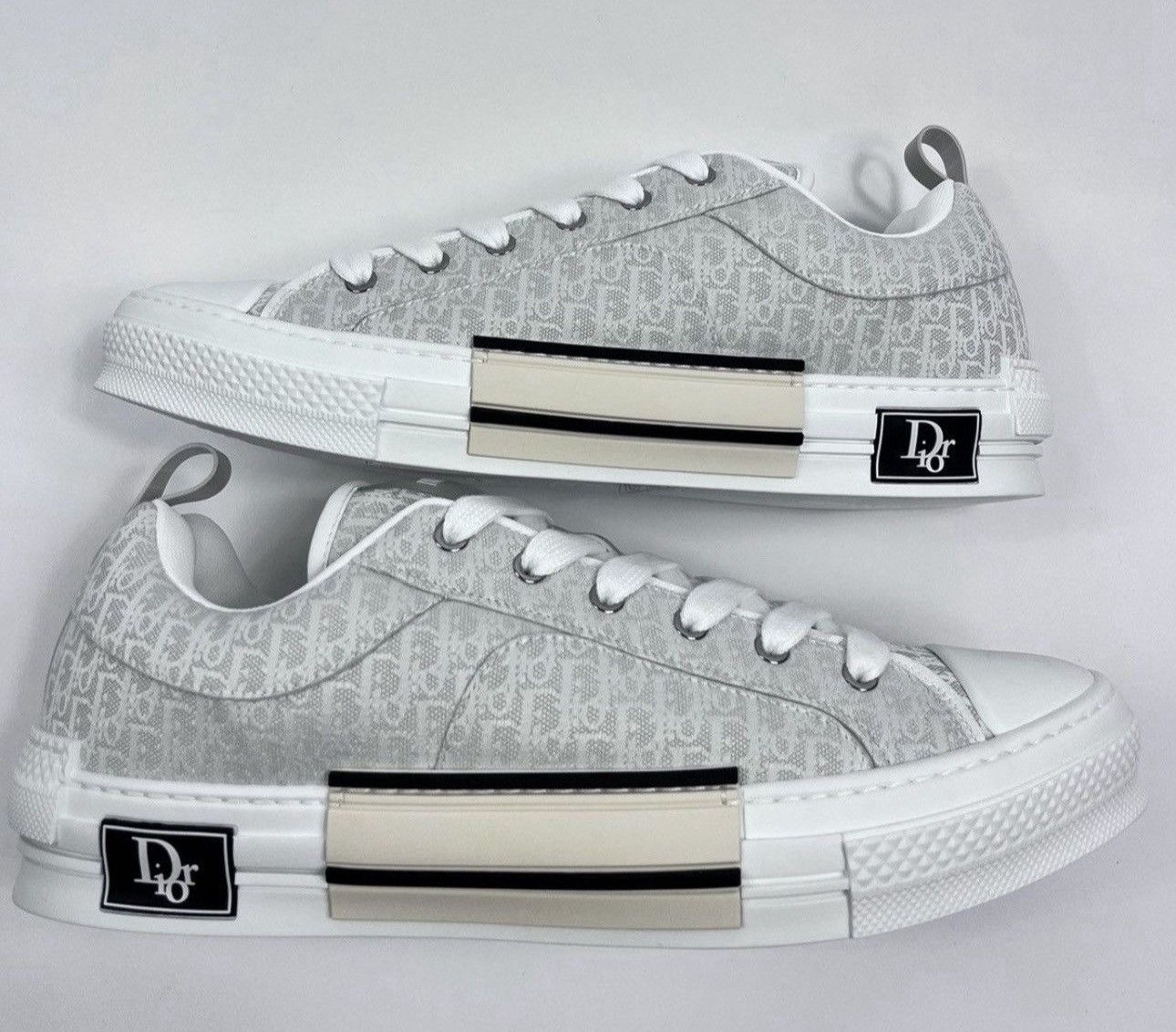 Dior B23 GREY SKATER DO CANVAS LOW TOP SNEAKERS Size US 13 / EU 46 - 1 Thumbnail