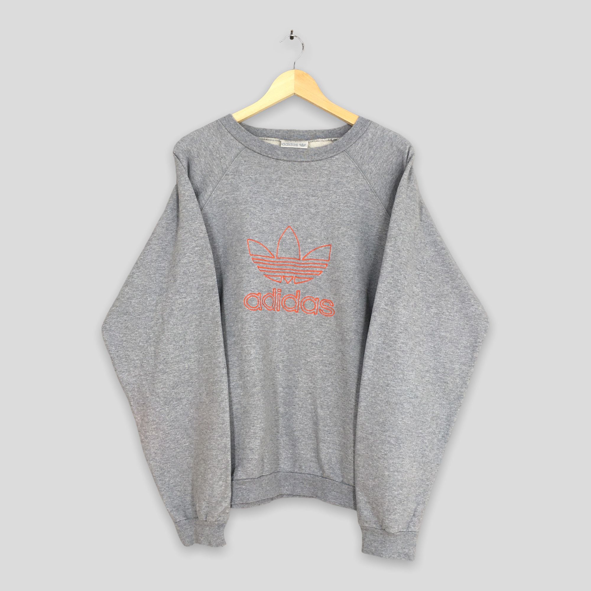Adidas Vintage 90s Adidas Trefoil Sweatshirt Large Size US L / EU 52-54 / 3 - 1 Thumbnail