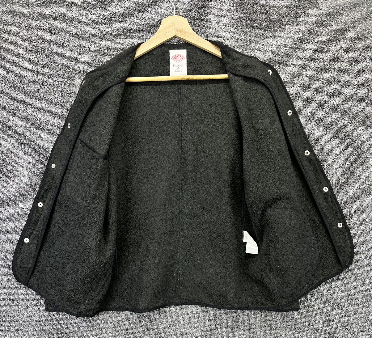 Danton Vintage Danton Black Fleece Button Up Cardigan Jacket Size S / US 4 / IT 40 - 6 Thumbnail