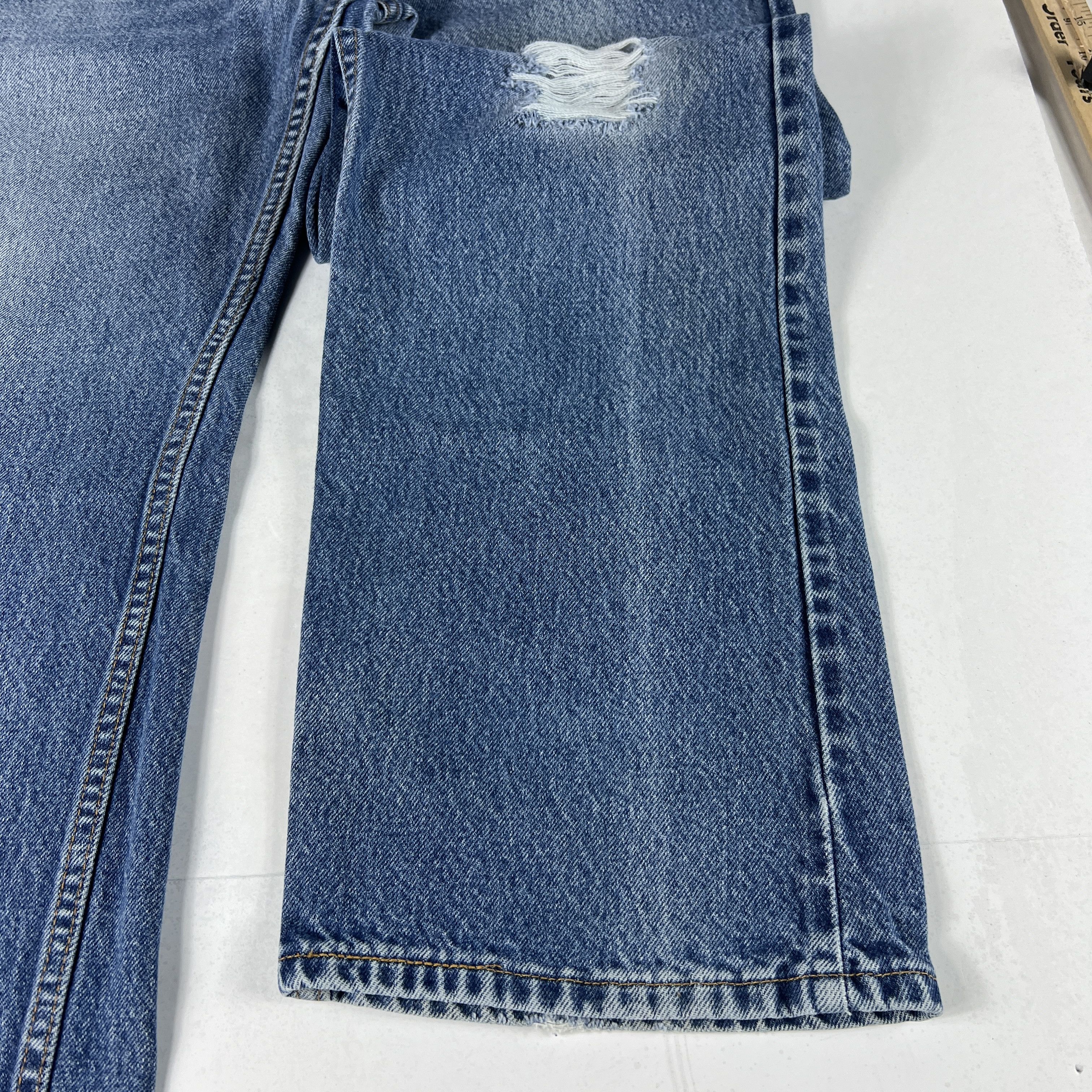 Levi's × Vintage VTG Levi's Jeans 517 Boot Cut Blue Faded Distressed Denim Size US 36 / EU 52 - 7 Thumbnail
