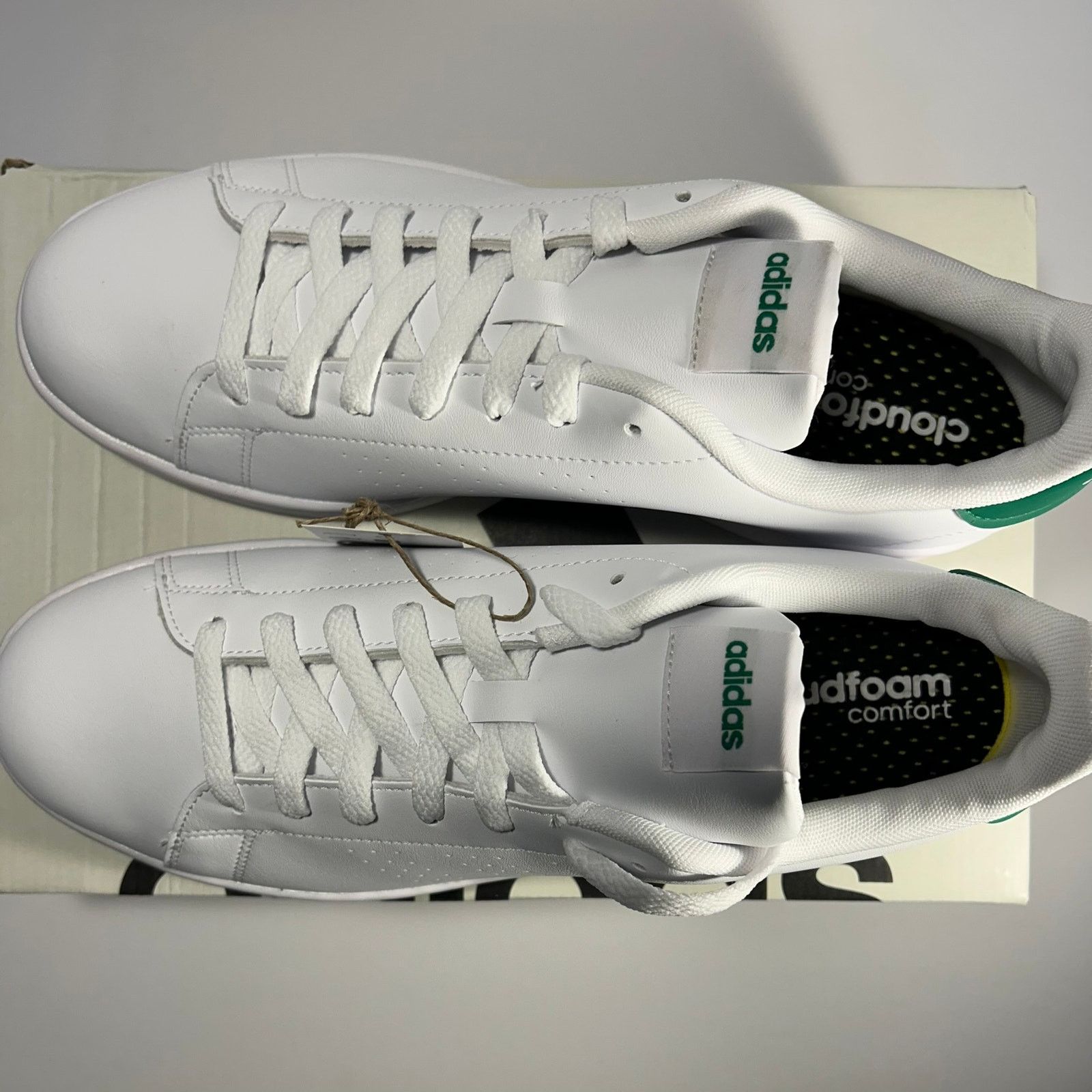 Adidas Mens Adidas Advantage Cloudfoam White/Green Size 10 GZ5300 Size US 10 / EU 43 - 5 Thumbnail