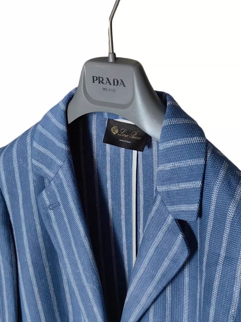 Loro Piana Loro Piana Women's Blue Striped Blazer-2508 Size US M / EU 48-50 / 2 - 3 Thumbnail