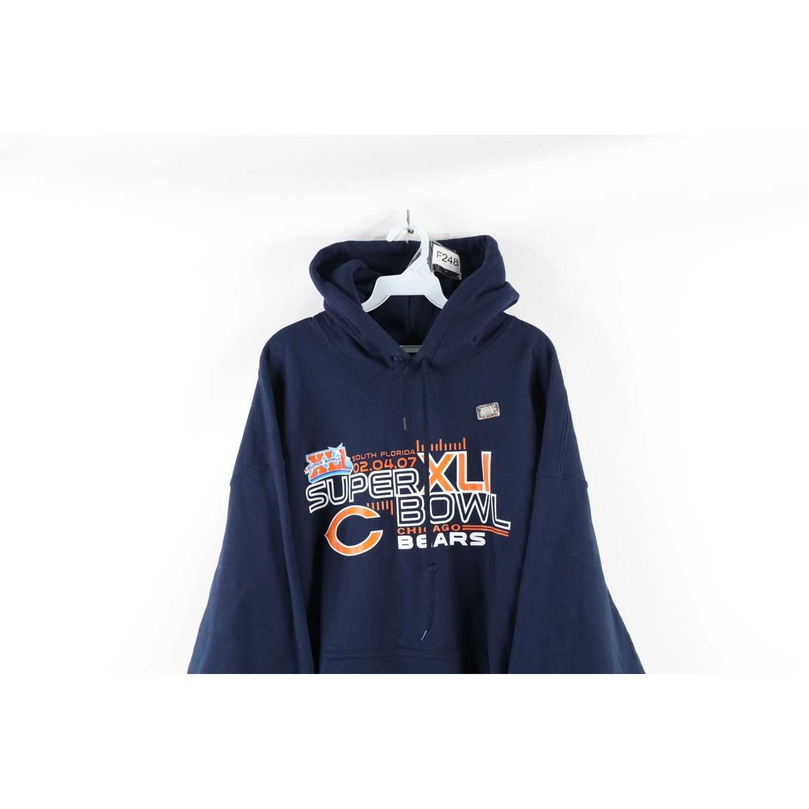 Vintage NOS Vintage Heavyweight Chicago Bears Football Hoodie Size US XL / EU 56 / 4 - 2 Thumbnail