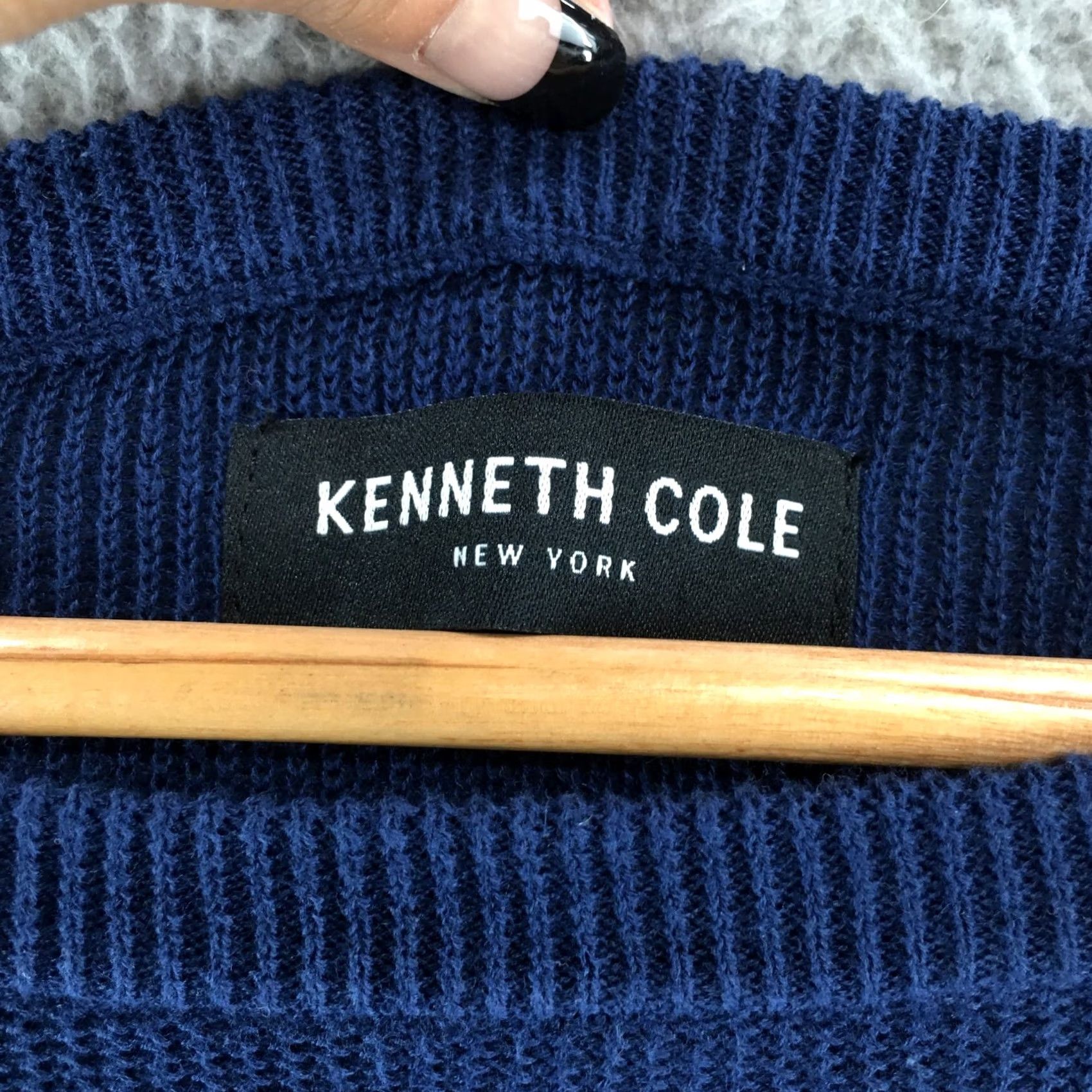 Kenneth Cole Kenneth Cole Pullover Sweater Womens Small Blue Knitted Long Sleeve Round Neck Size S / US 4 / IT 40 - 6 Thumbnail