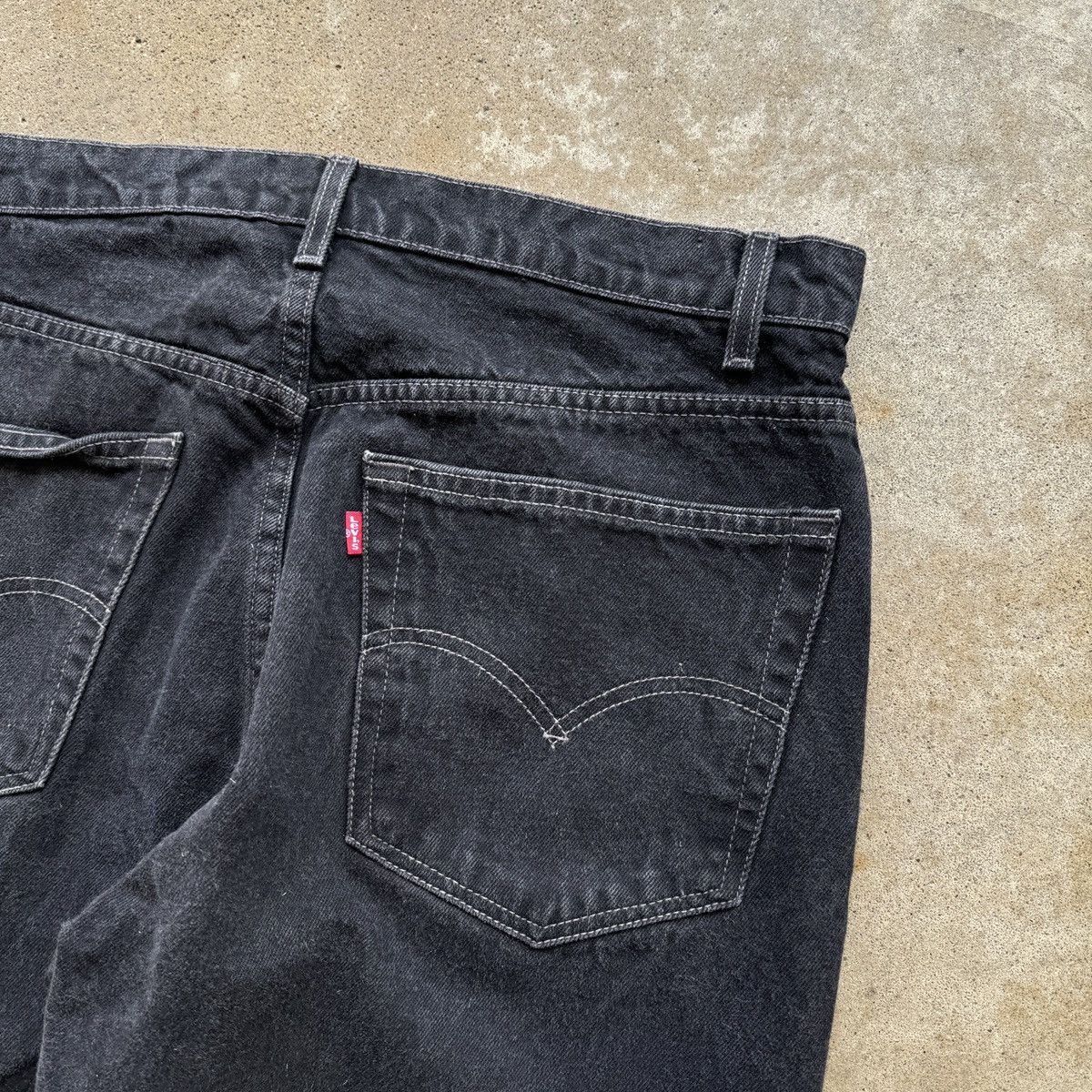 Vintage Levi's 505 Black Denim Jeans ERD Grunge Chrome Skater Size US 38 / EU 54 - 6 Thumbnail