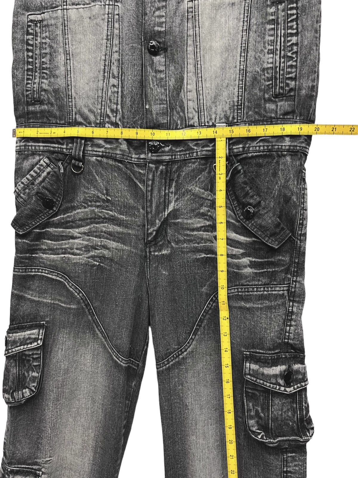 LOWBOX 🔥☠️Vtg LOWBOX Punk Multipocket Cargo Denim Coverall Size US 34 / EU 50 - 14 Thumbnail