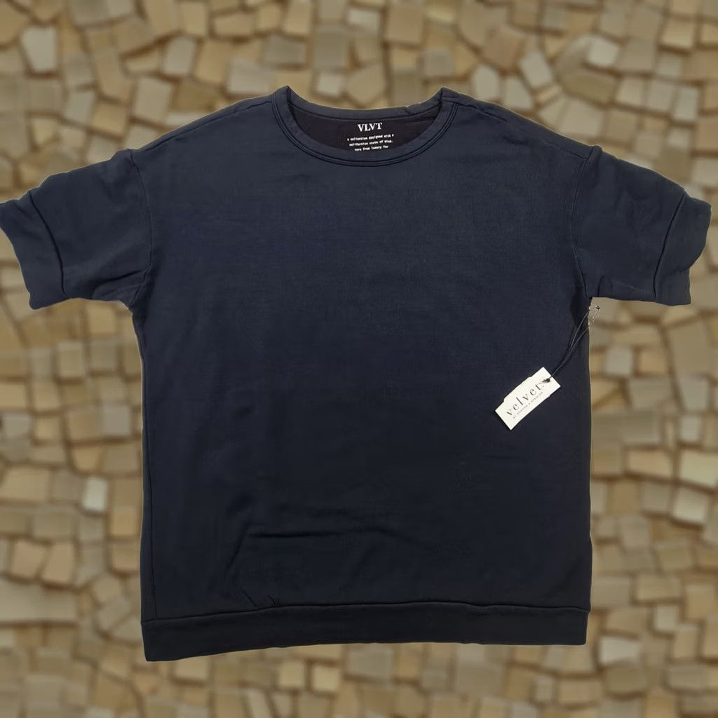 Velvet Velvet by Graham & Spencer Womens T Shirt Navy Blue Small Fleece Relaxed Top Size S / US 4 / IT 40 - 1 Thumbnail