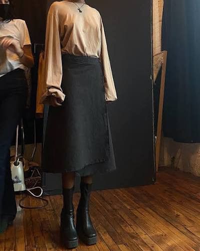 Staatsballett Staatsballett Denim Wrap Skirt Size 25 Size 25" / US 0 / IT 36 - 2 Thumbnail